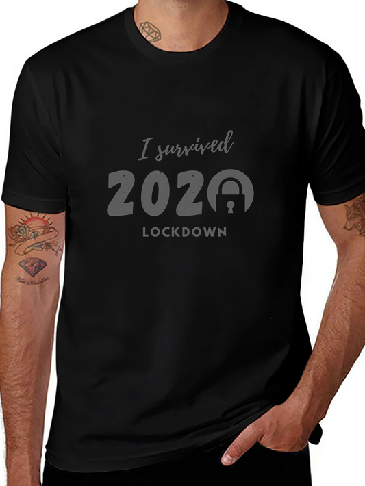 I Survived 2020 Lockdown Black T-Shirt
