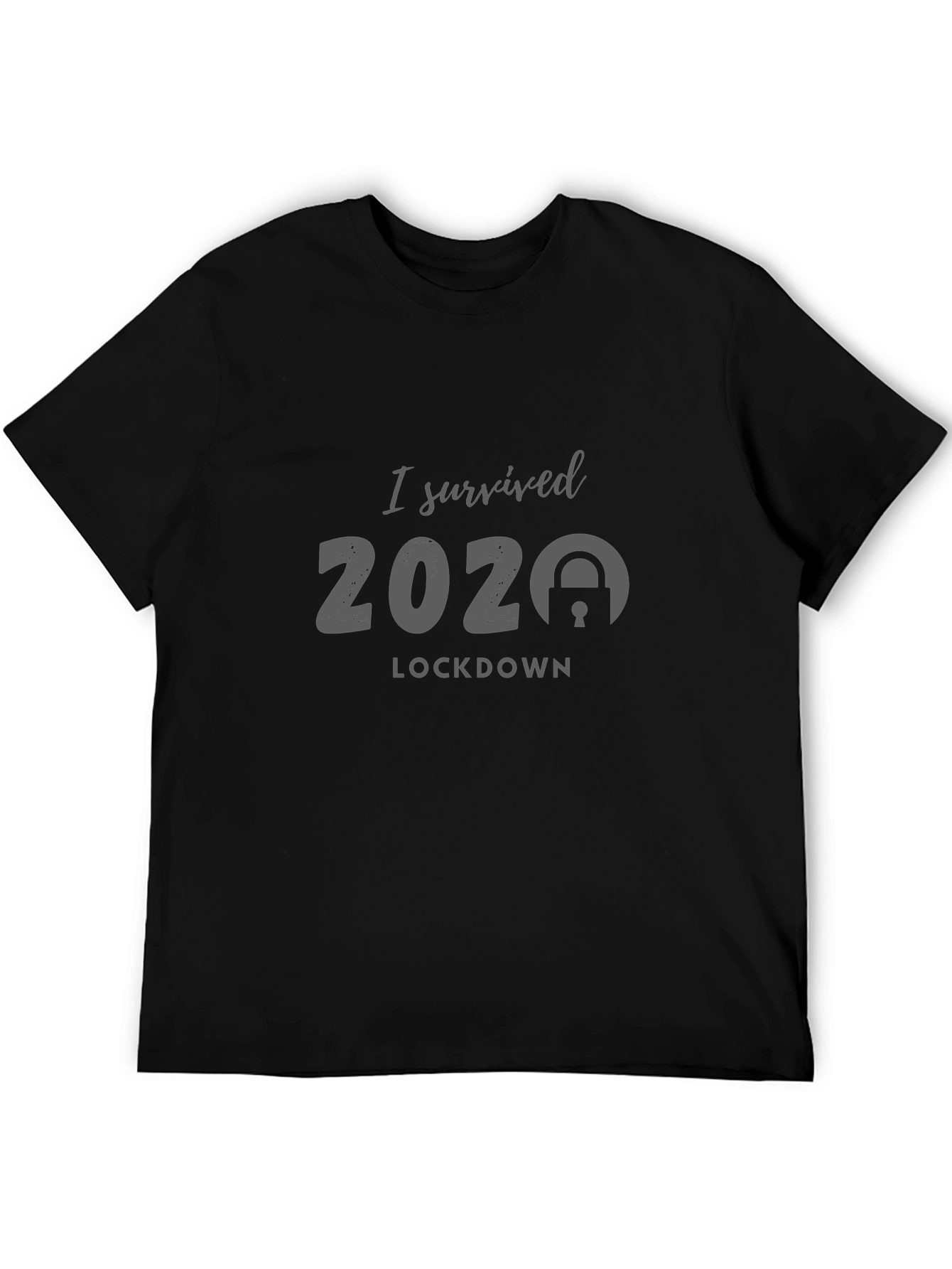 I Survived 2020 Lockdown Black T-Shirt