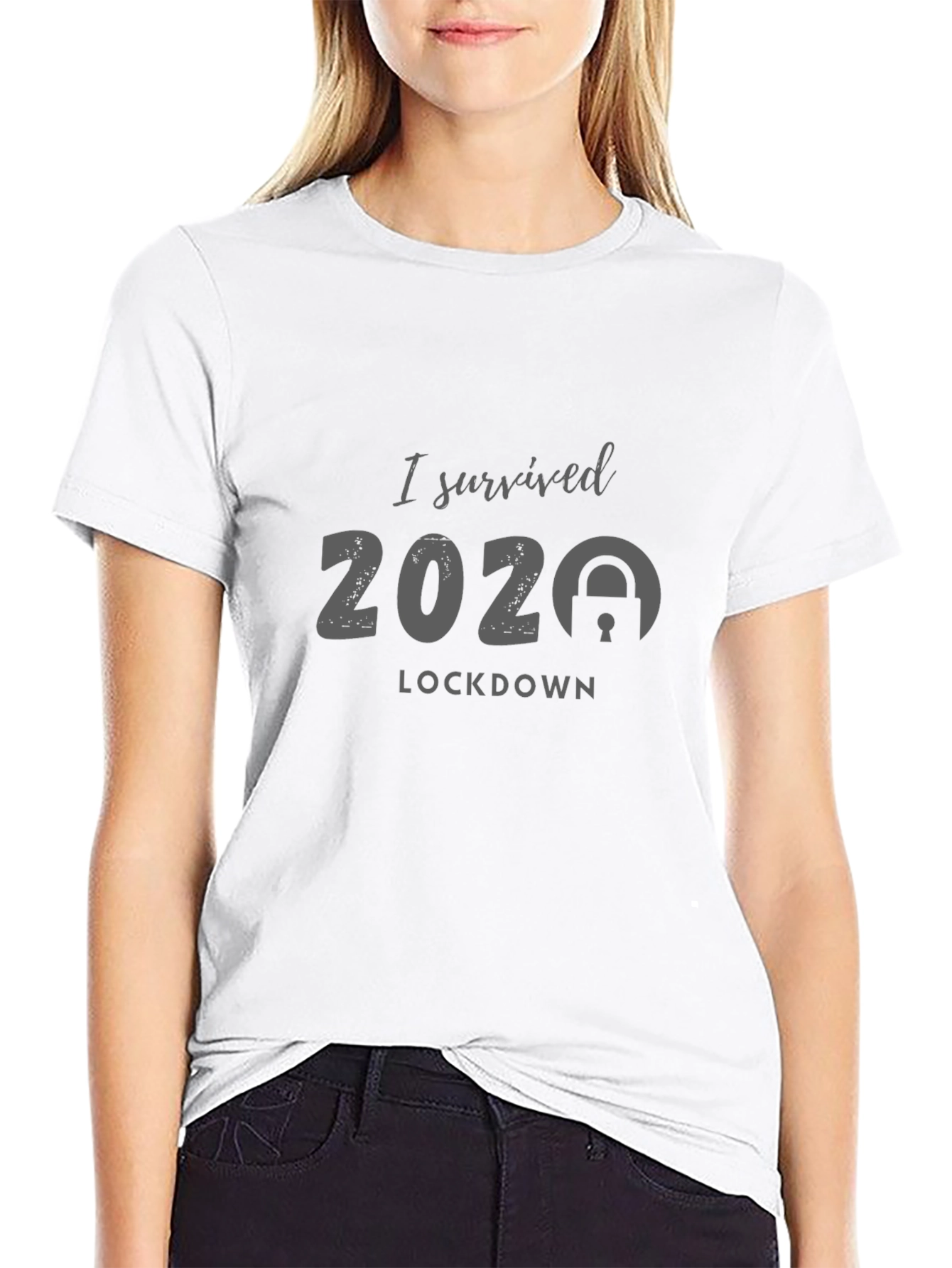 I Survived 2020 Lockdown Black T-Shirt
