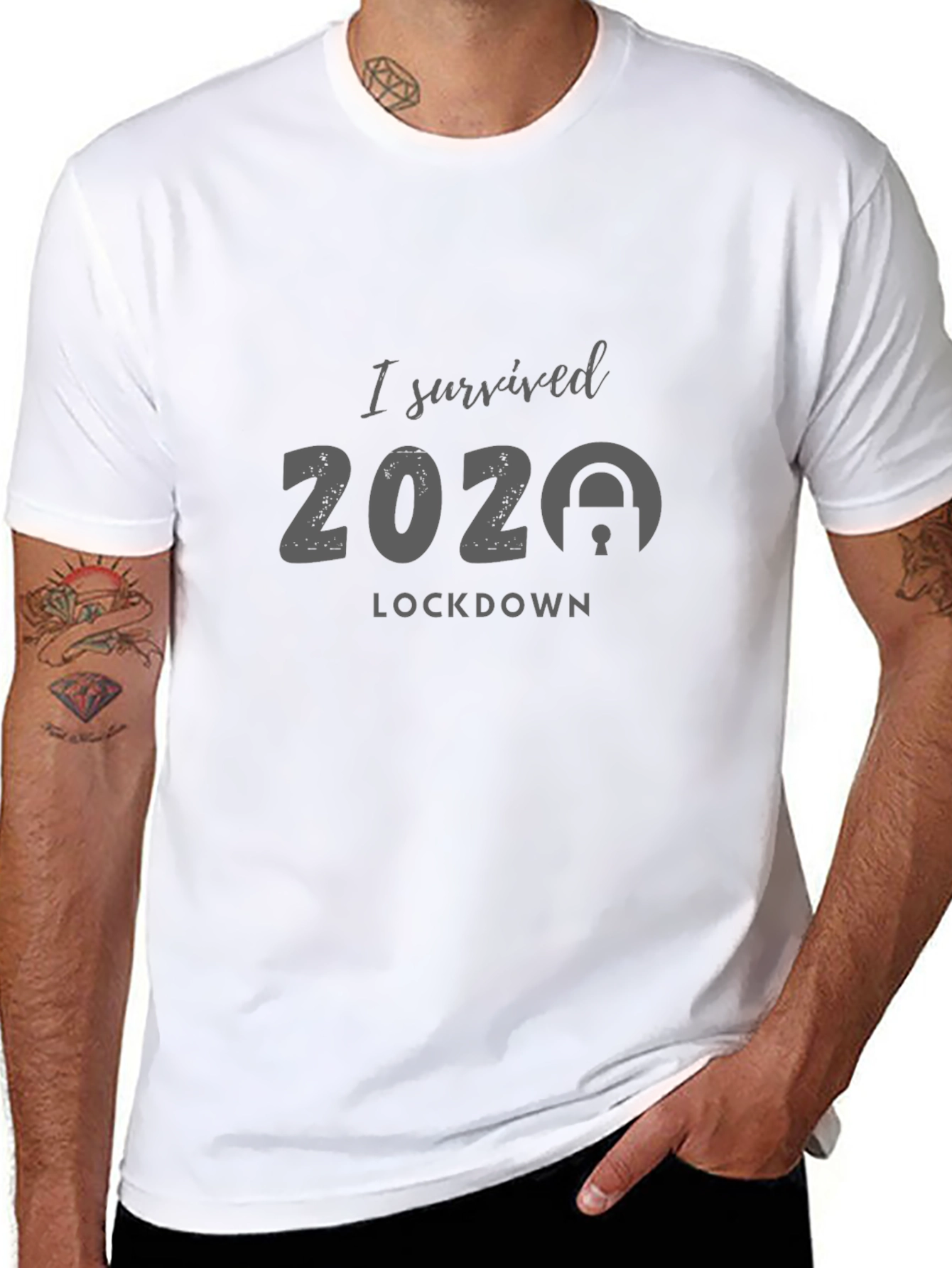 I Survived 2020 Lockdown Black T-Shirt