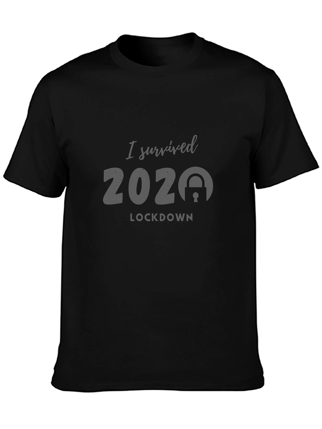 I Survived 2020 Lockdown Black T-Shirt