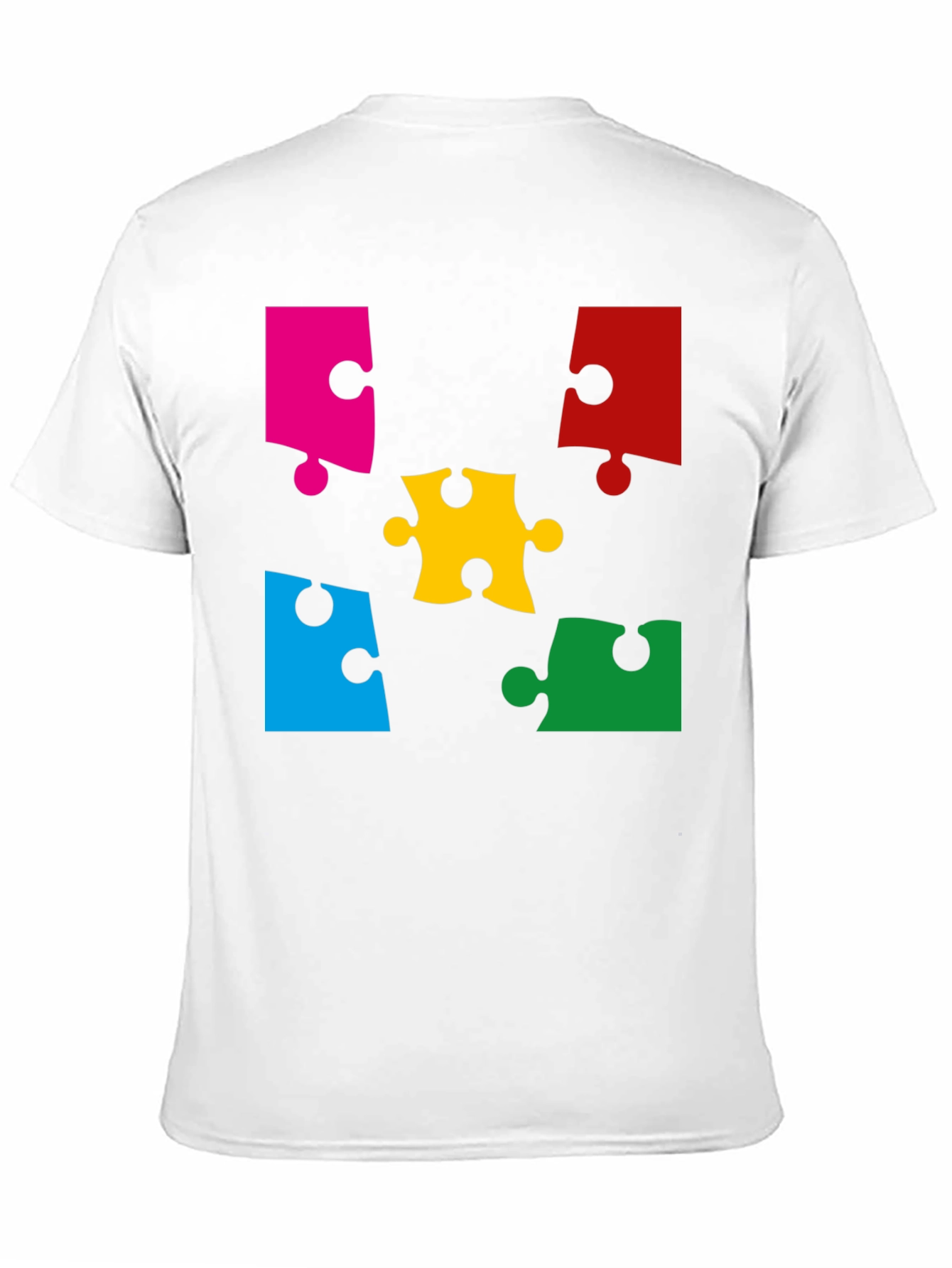 Puzzle Piece Graphic Black T-Shirt