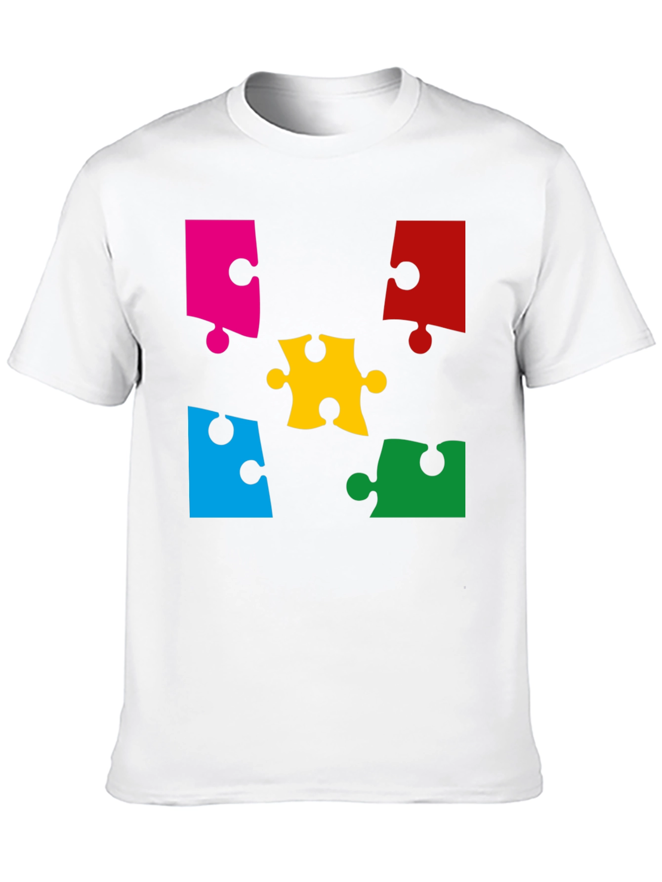 Puzzle Piece Graphic Black T-Shirt