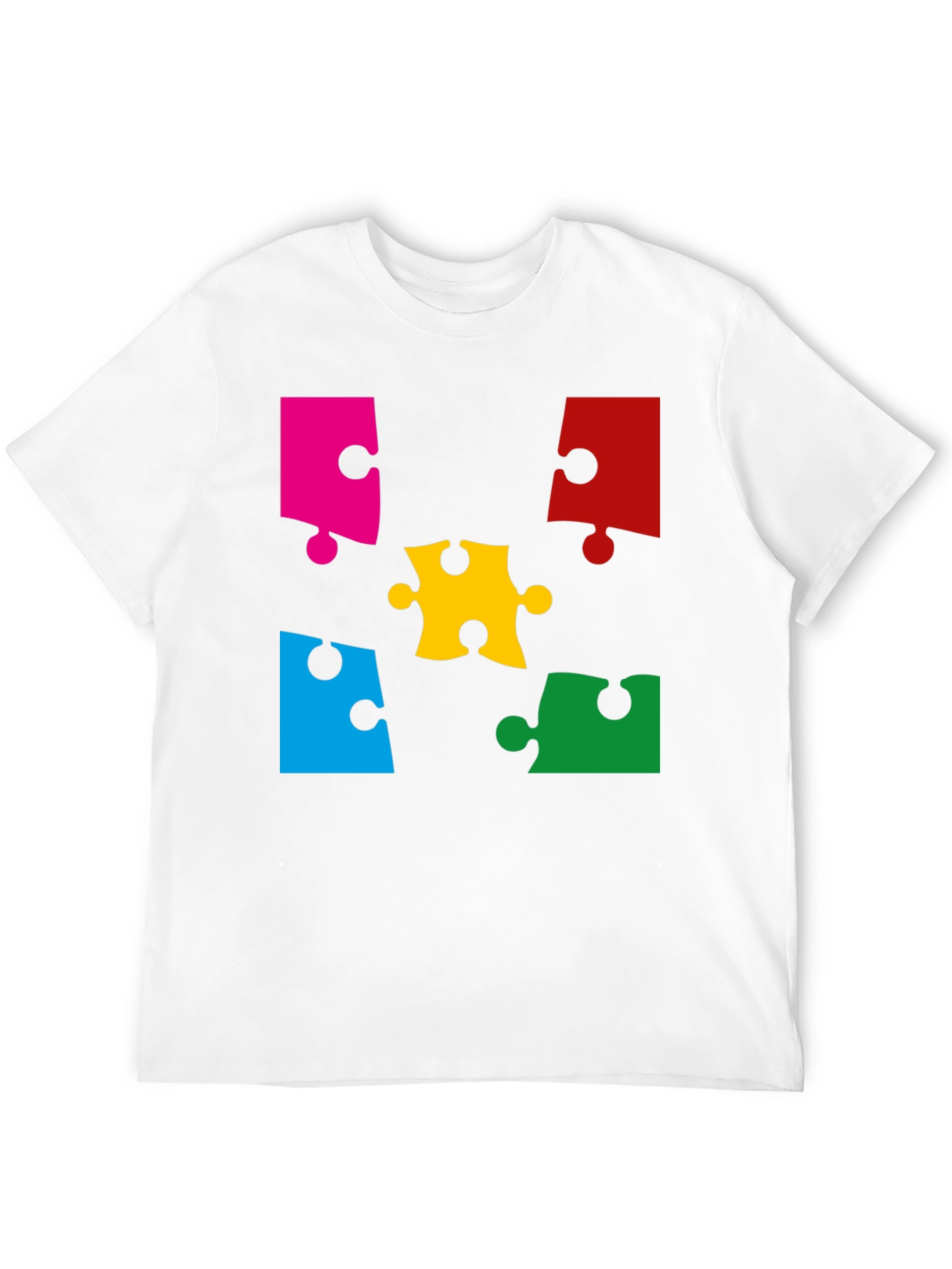 Puzzle Piece Graphic Black T-Shirt