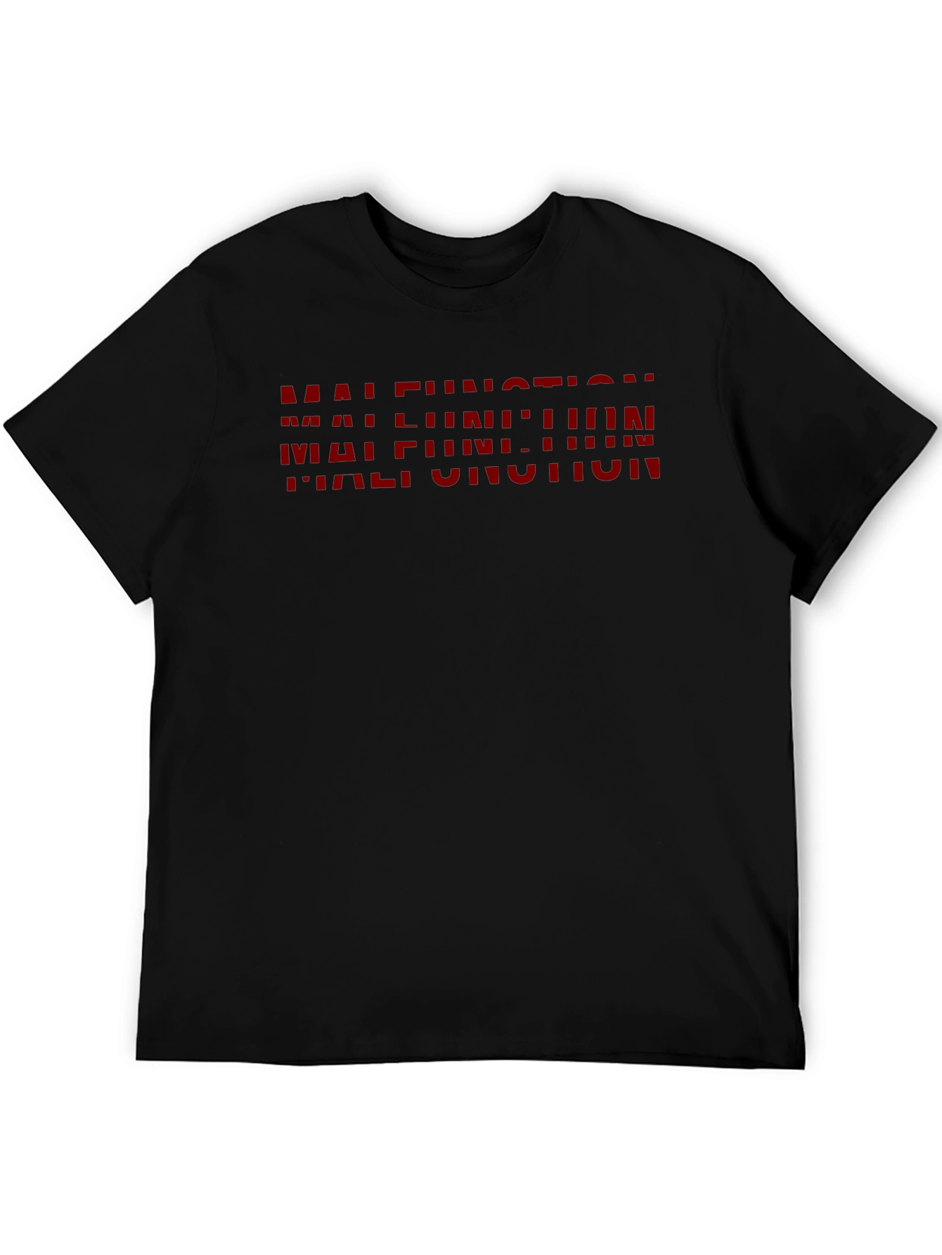Malfunction Graphic Print Black T-Shirt