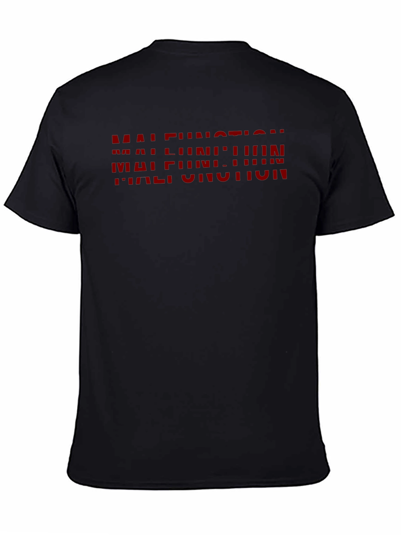 Malfunction Graphic Print Black T-Shirt