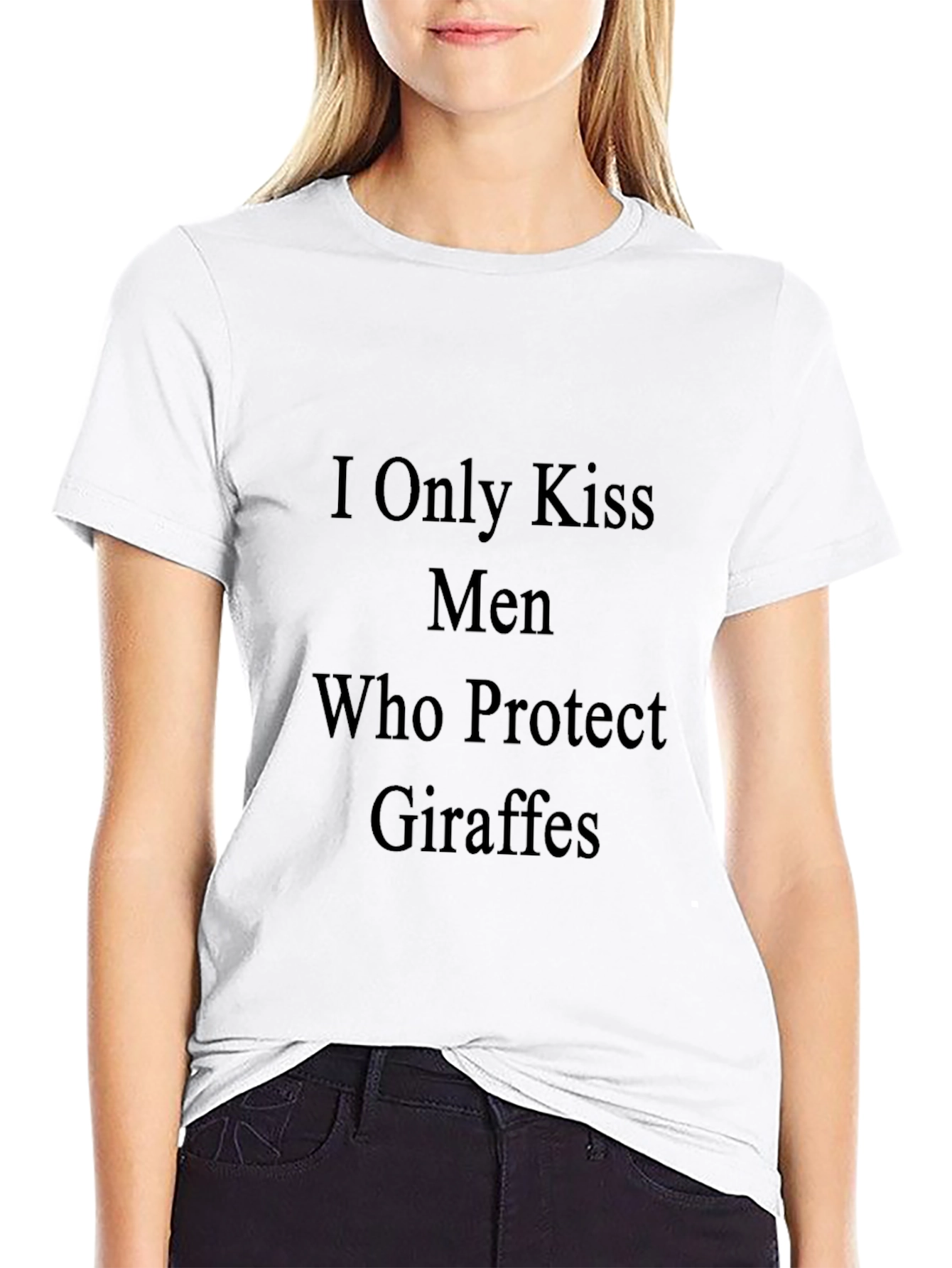 I Only Kiss Men Who Protect Giraffes T-Shirt