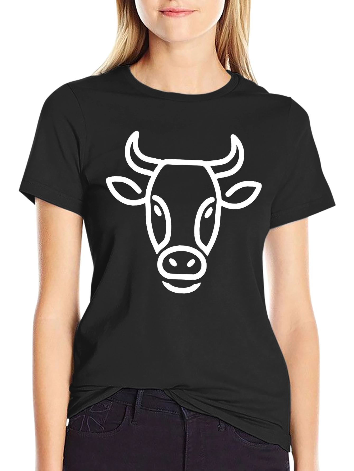 Cool Cow Graphic Black T-Shirt
