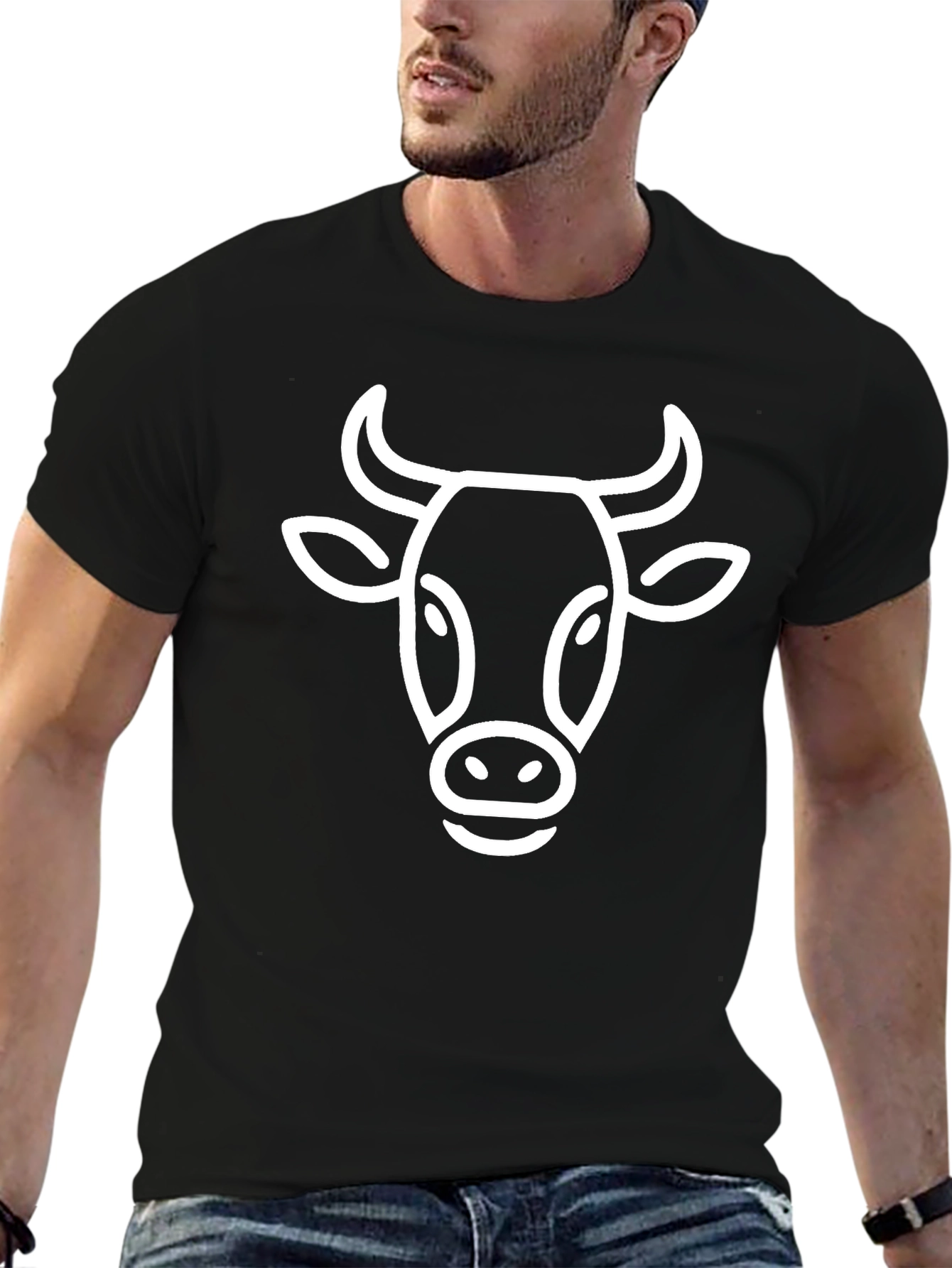 Cool Cow Graphic Black T-Shirt