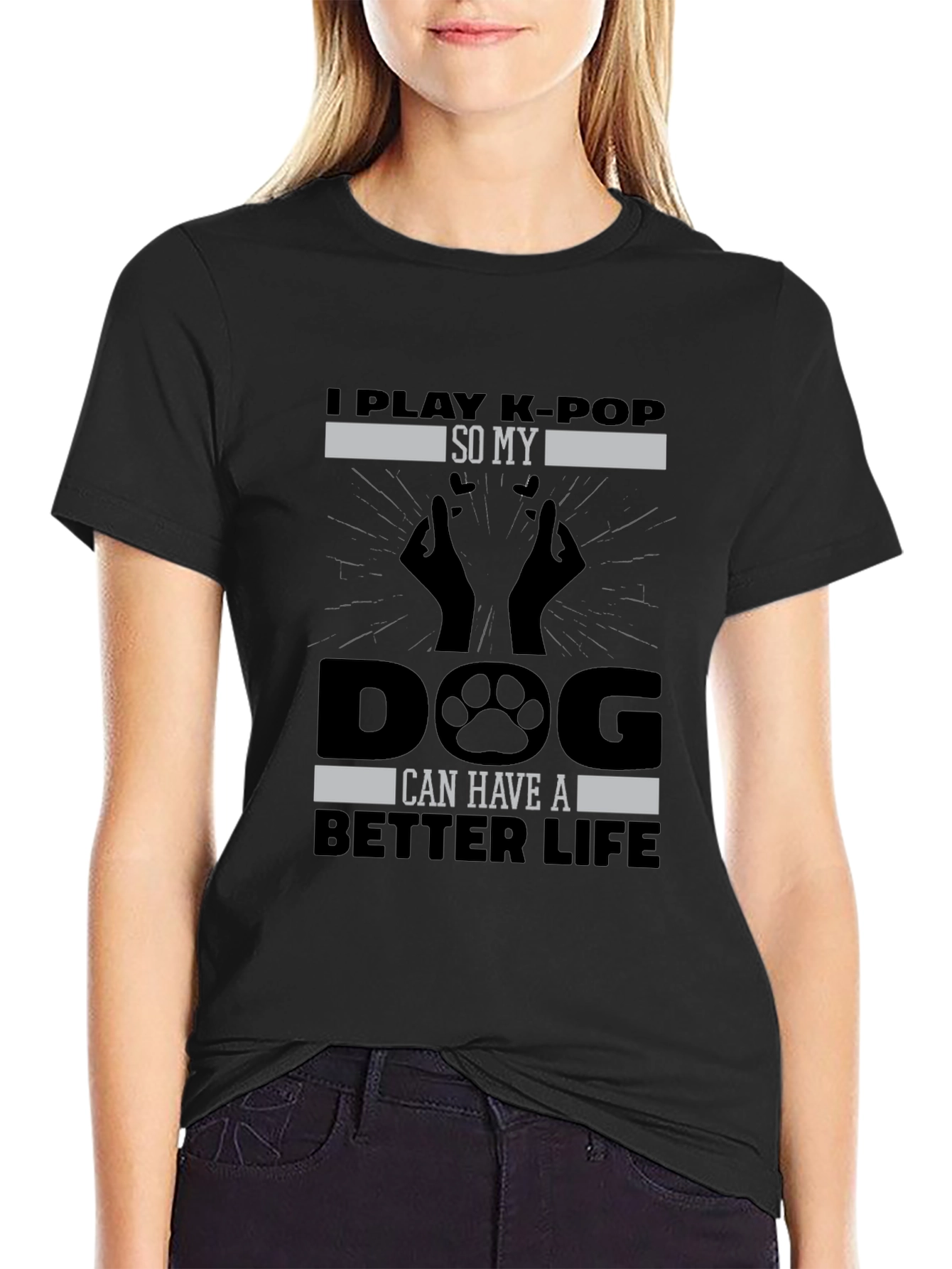 I Play K-Pop for My Dog Graphic Tee