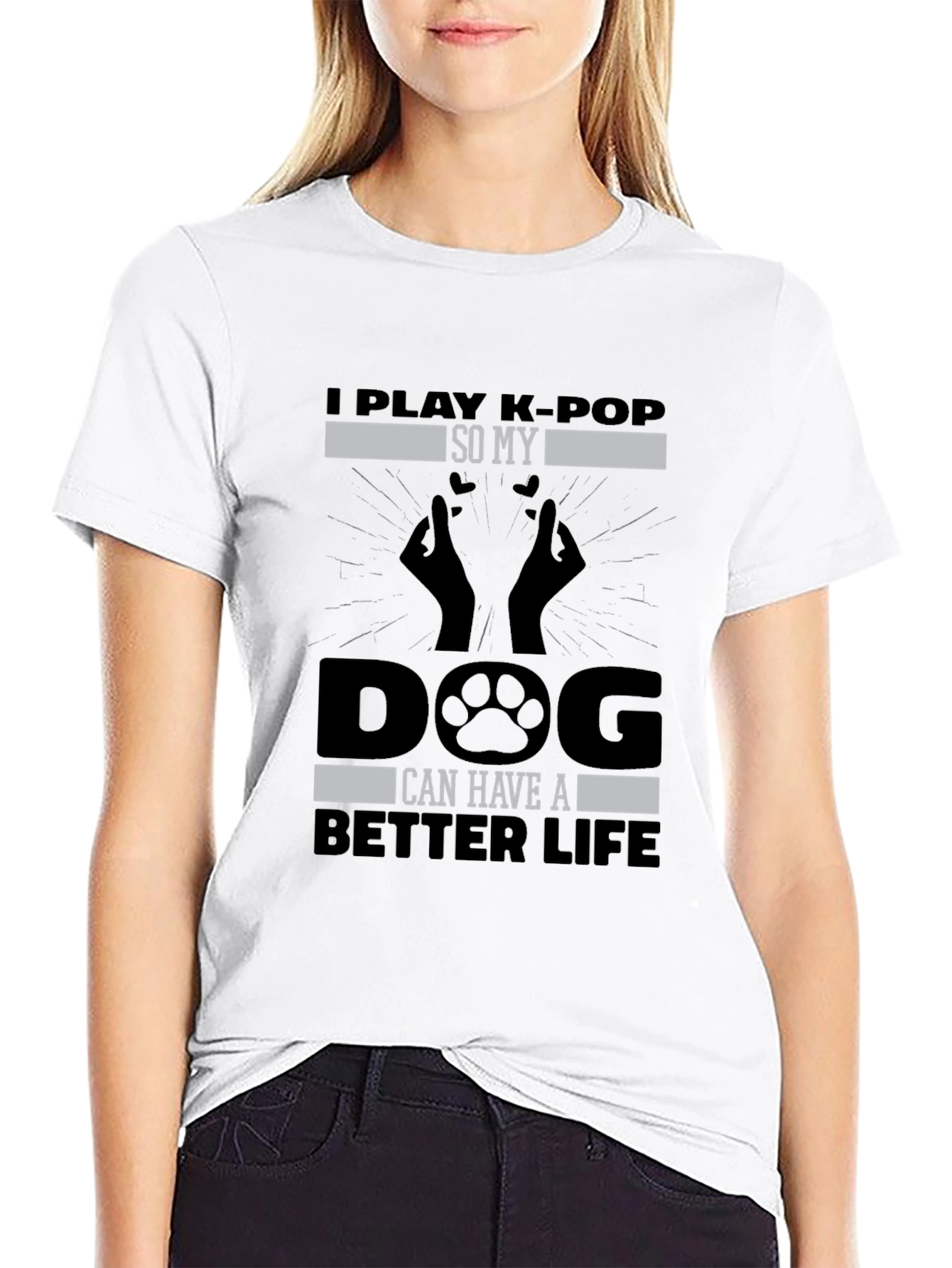 I Play K-Pop for My Dog Graphic Tee