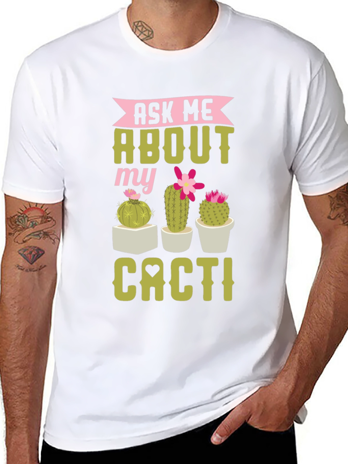 Ask Me About My Cacti Graphic Tee