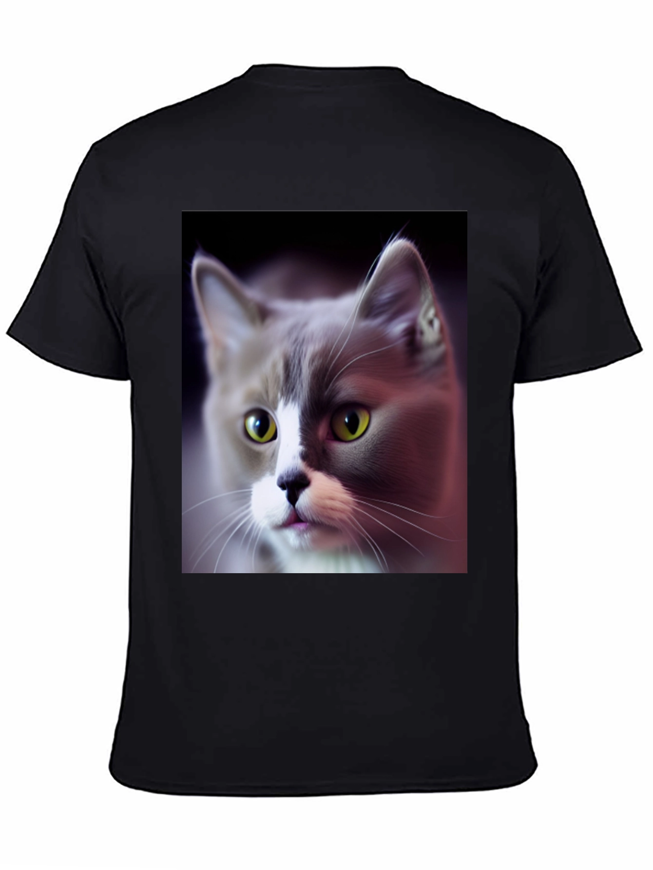 Cat Graphic Black T-Shirt