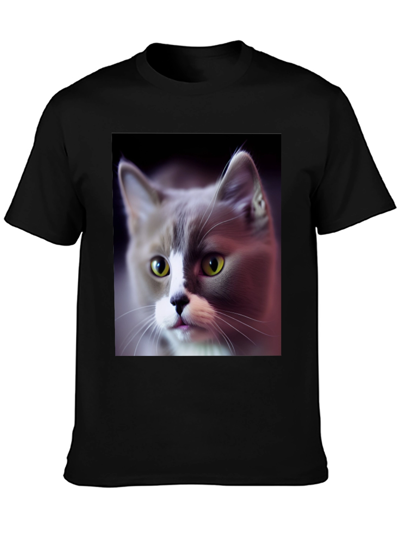 Cat Graphic Black T-Shirt