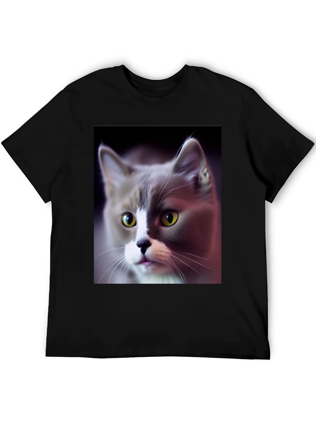 Cat Graphic Black T-Shirt