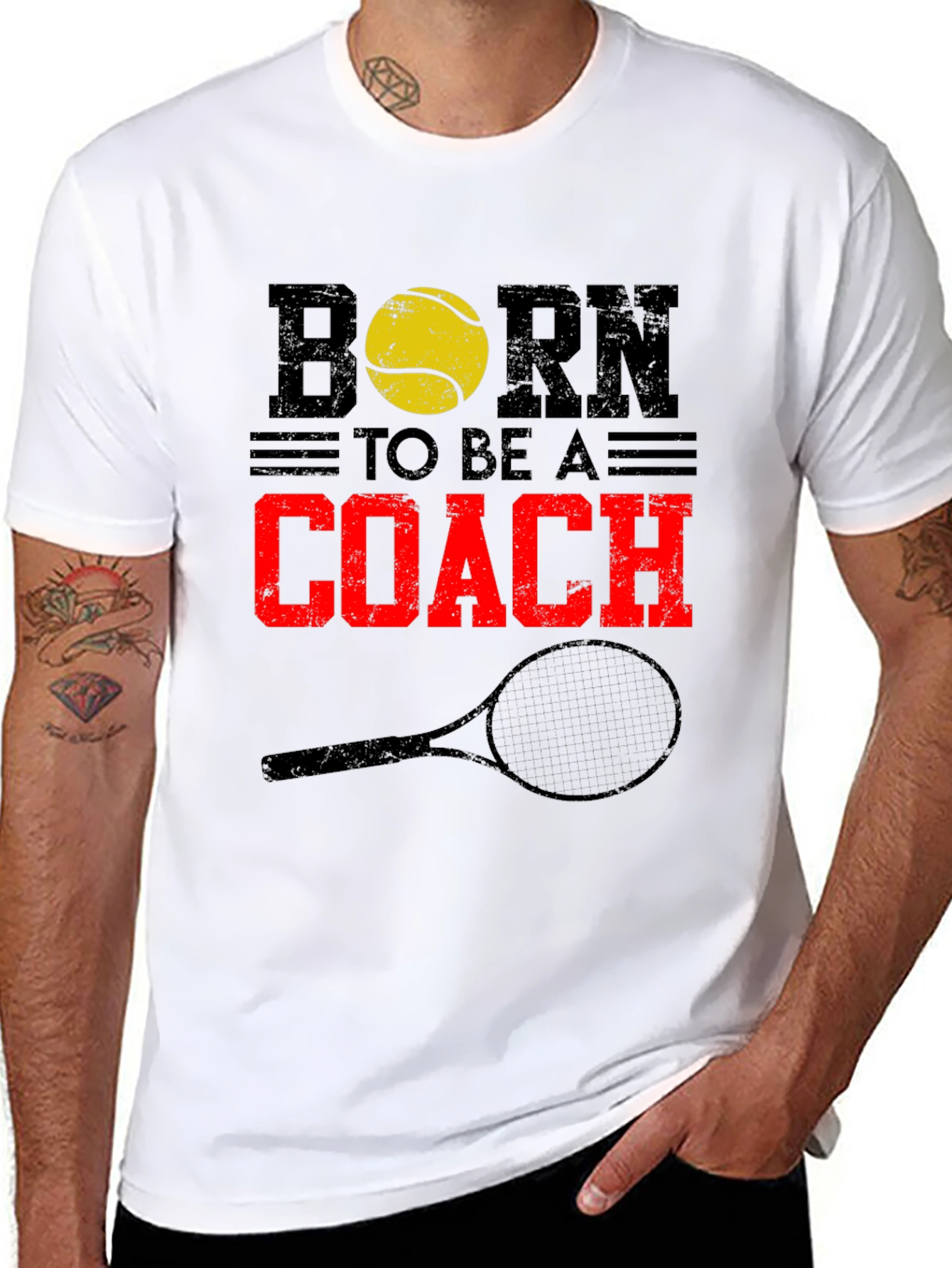 Born to Be a Coach Tennis T-Shirt