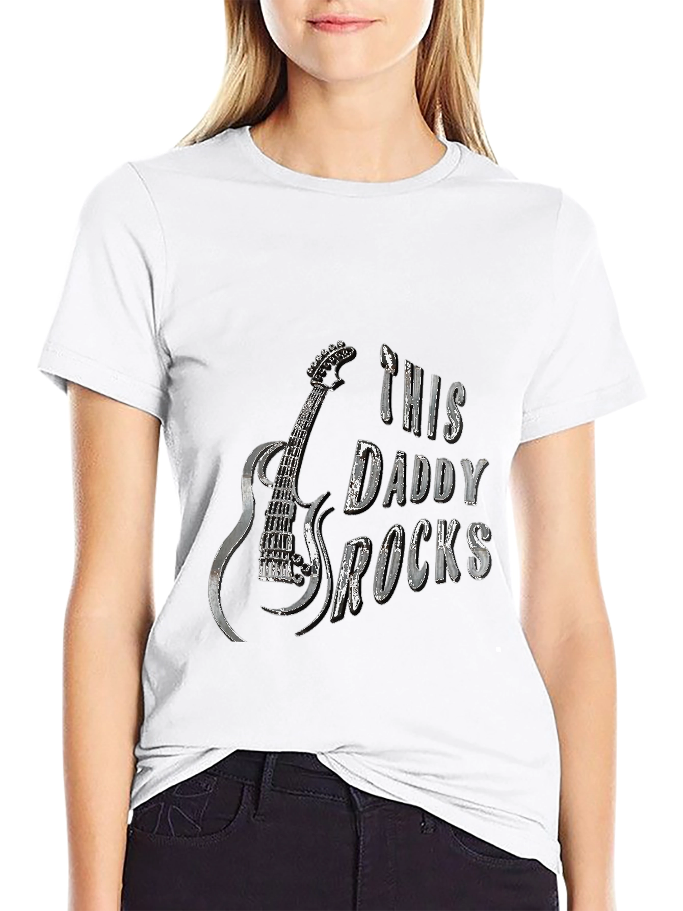 This Daddy Rocks T-Shirt - Guitar Graphic Tee