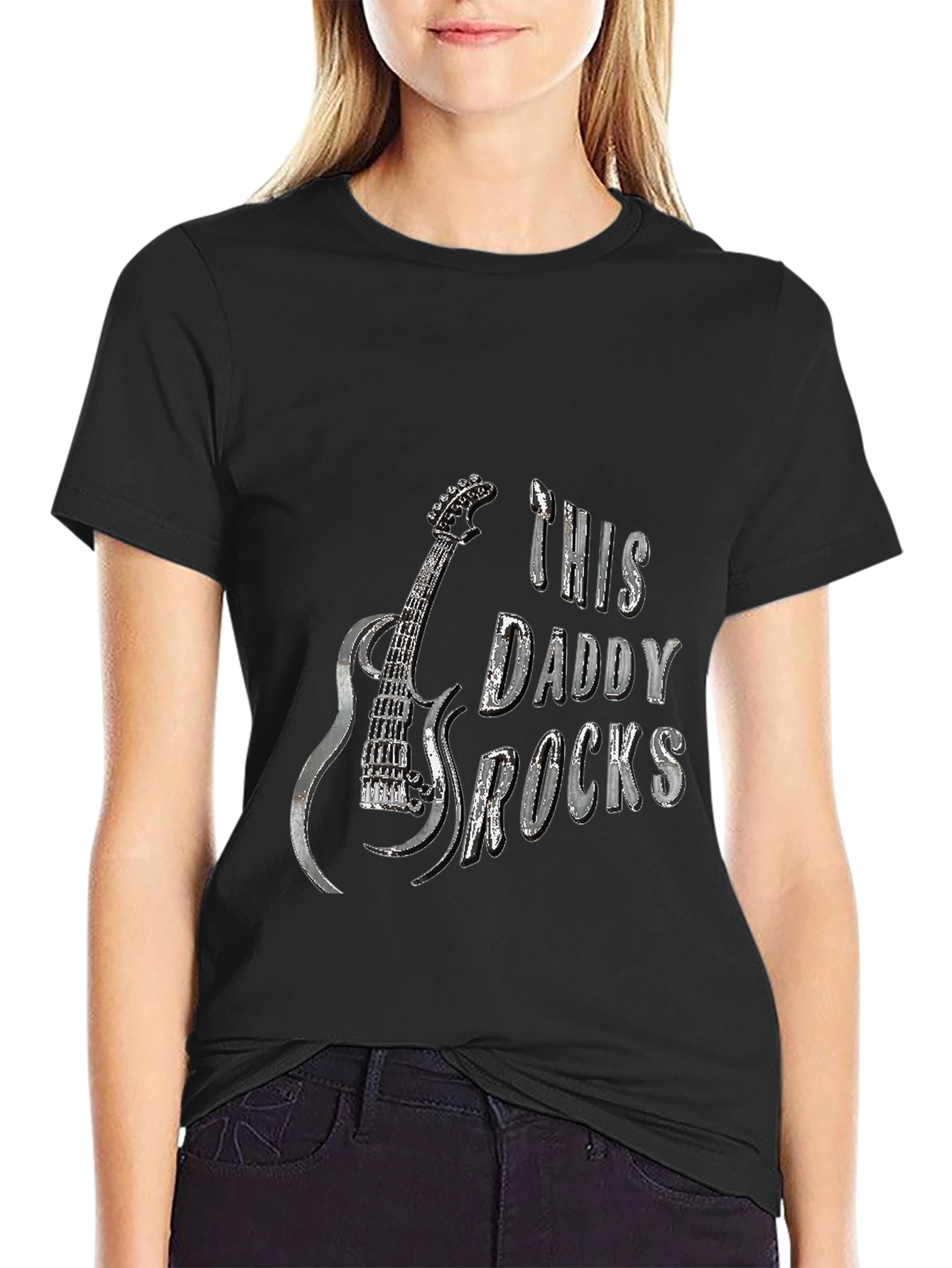 This Daddy Rocks T-Shirt - Guitar Graphic Tee