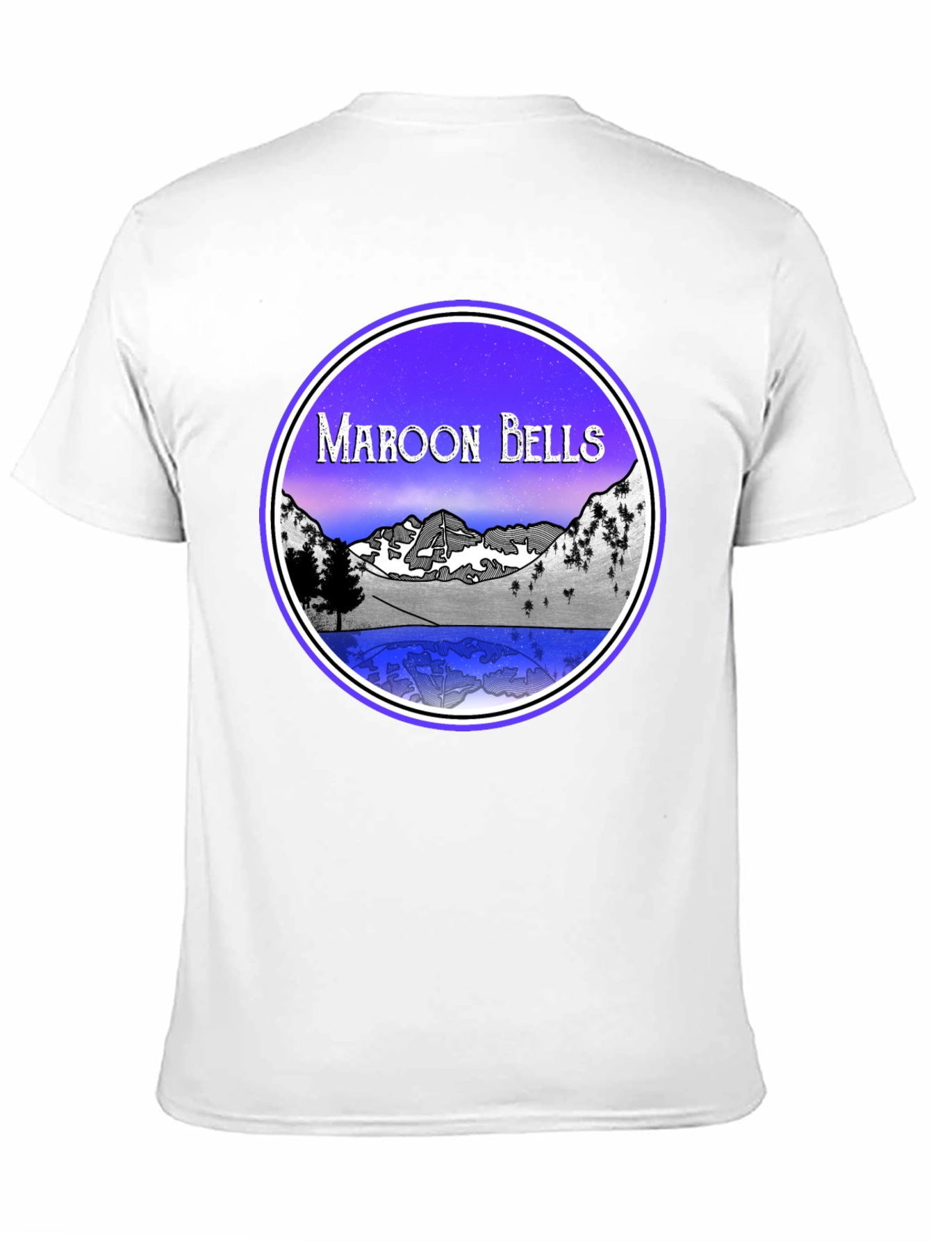 Maroon Bells Graphic Tee - Mountain Lake Scene