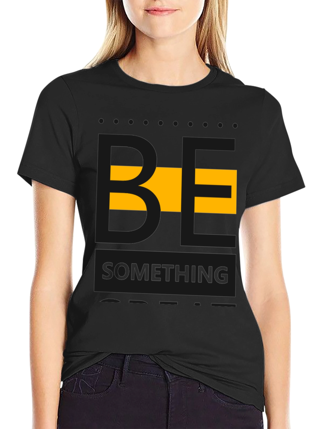 Be Something Graphic Tee - Stylish Mens Black T-Shirt