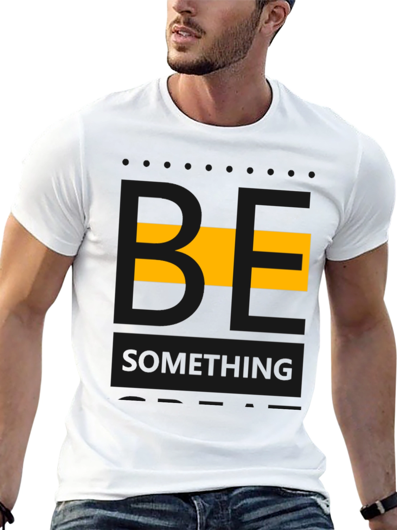Be Something Graphic Tee - Stylish Mens Black T-Shirt