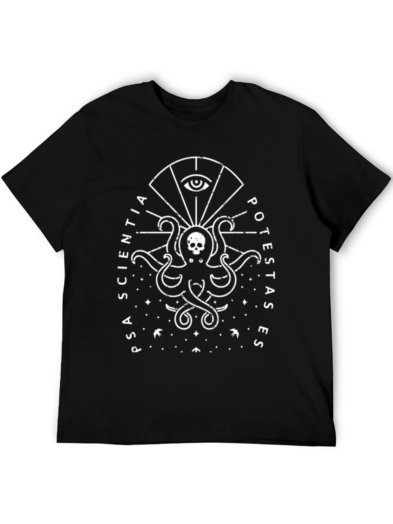 Skull Octopus T-Shirt - Sciencia Potestas Es Tee