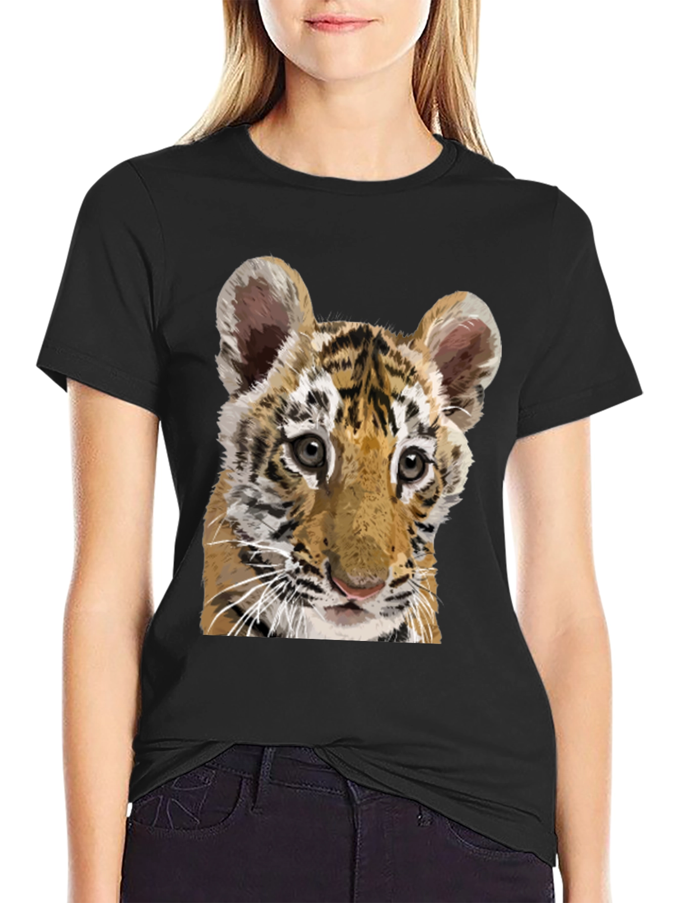 Tiger Cub Graphic Tee - Mens Black T-Shirt
