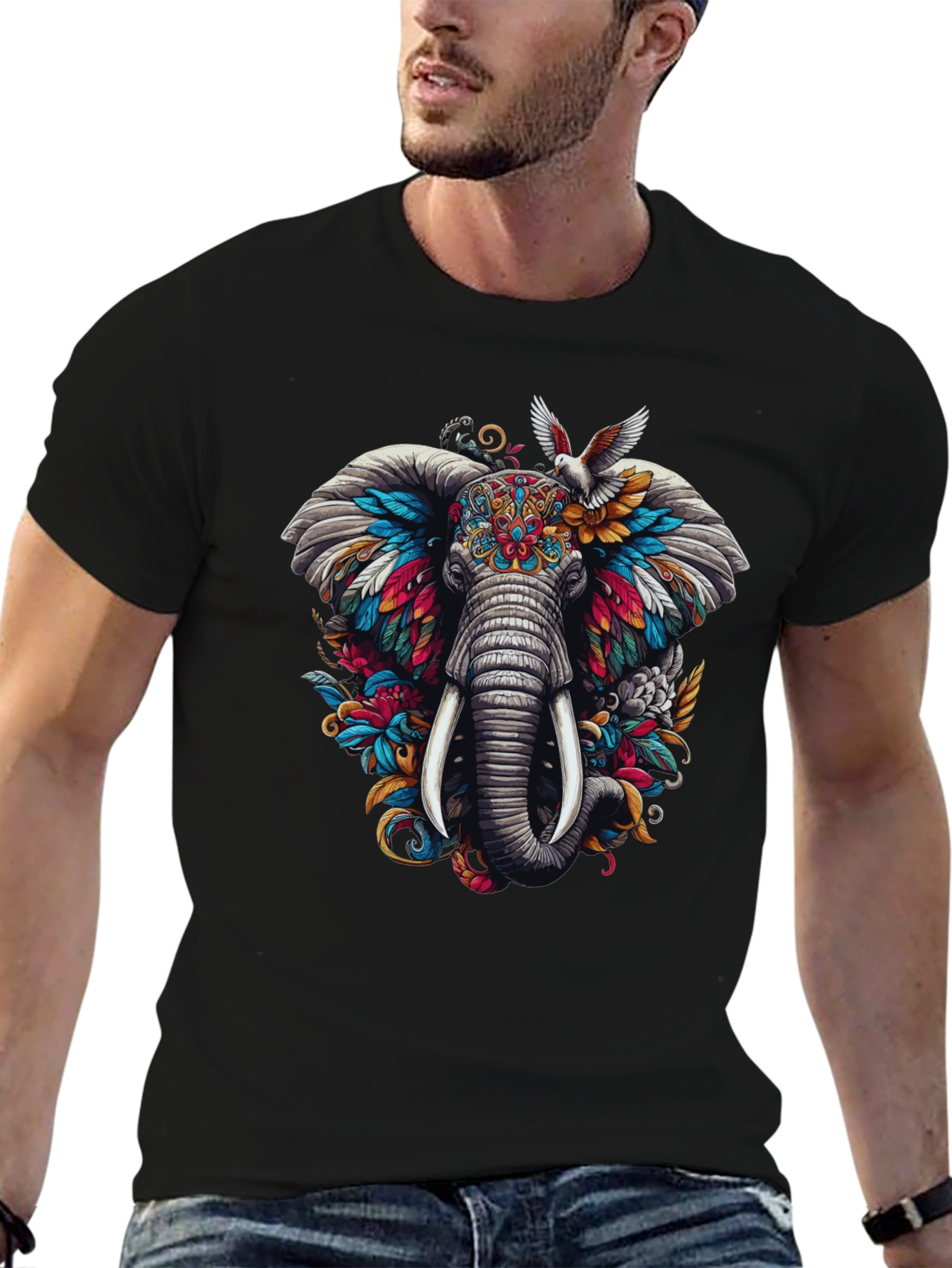 Elephant Graphic Tee - Unique Design