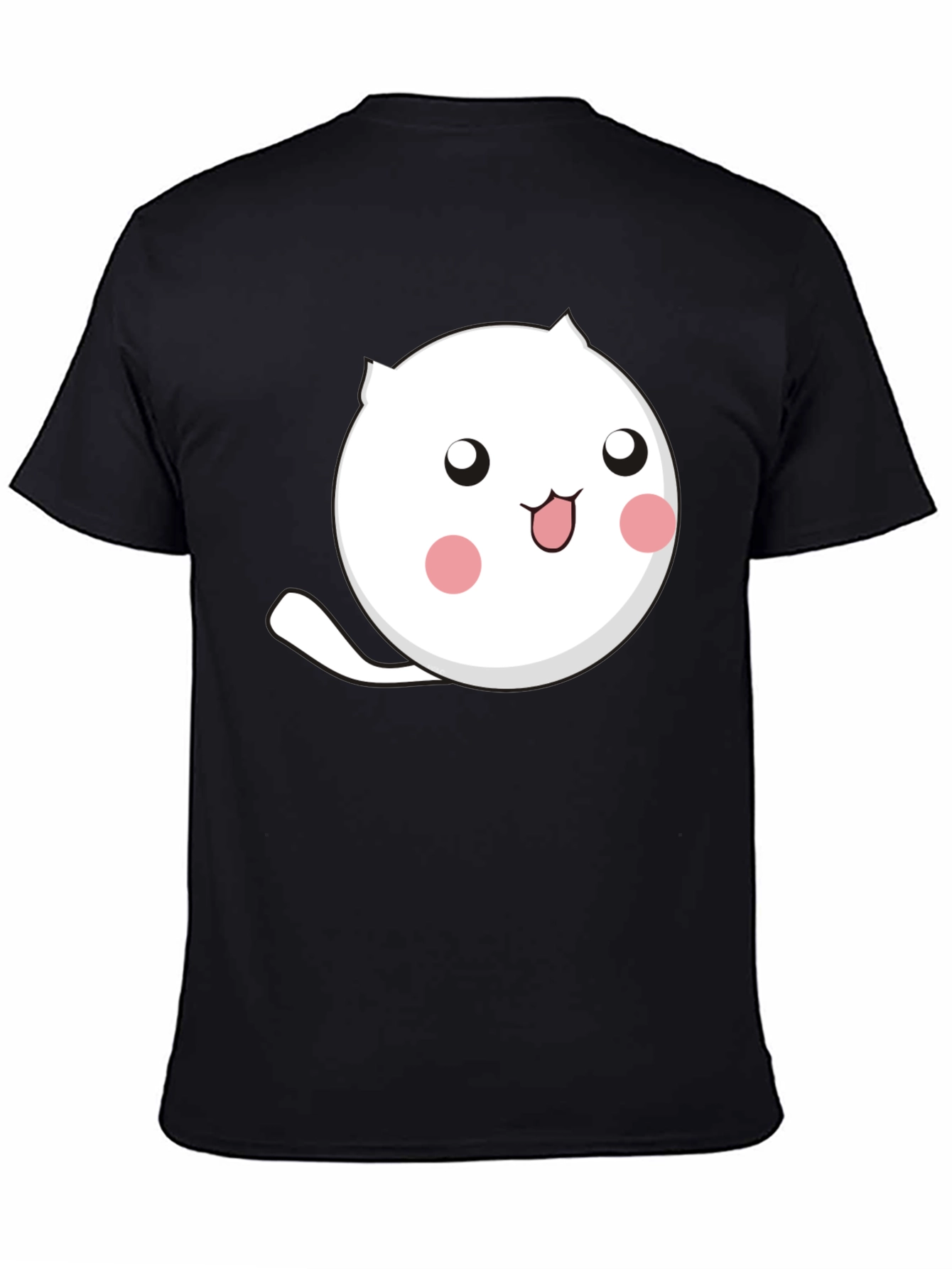 Cute Cat Graphic T-Shirt - Black Cotton Tee