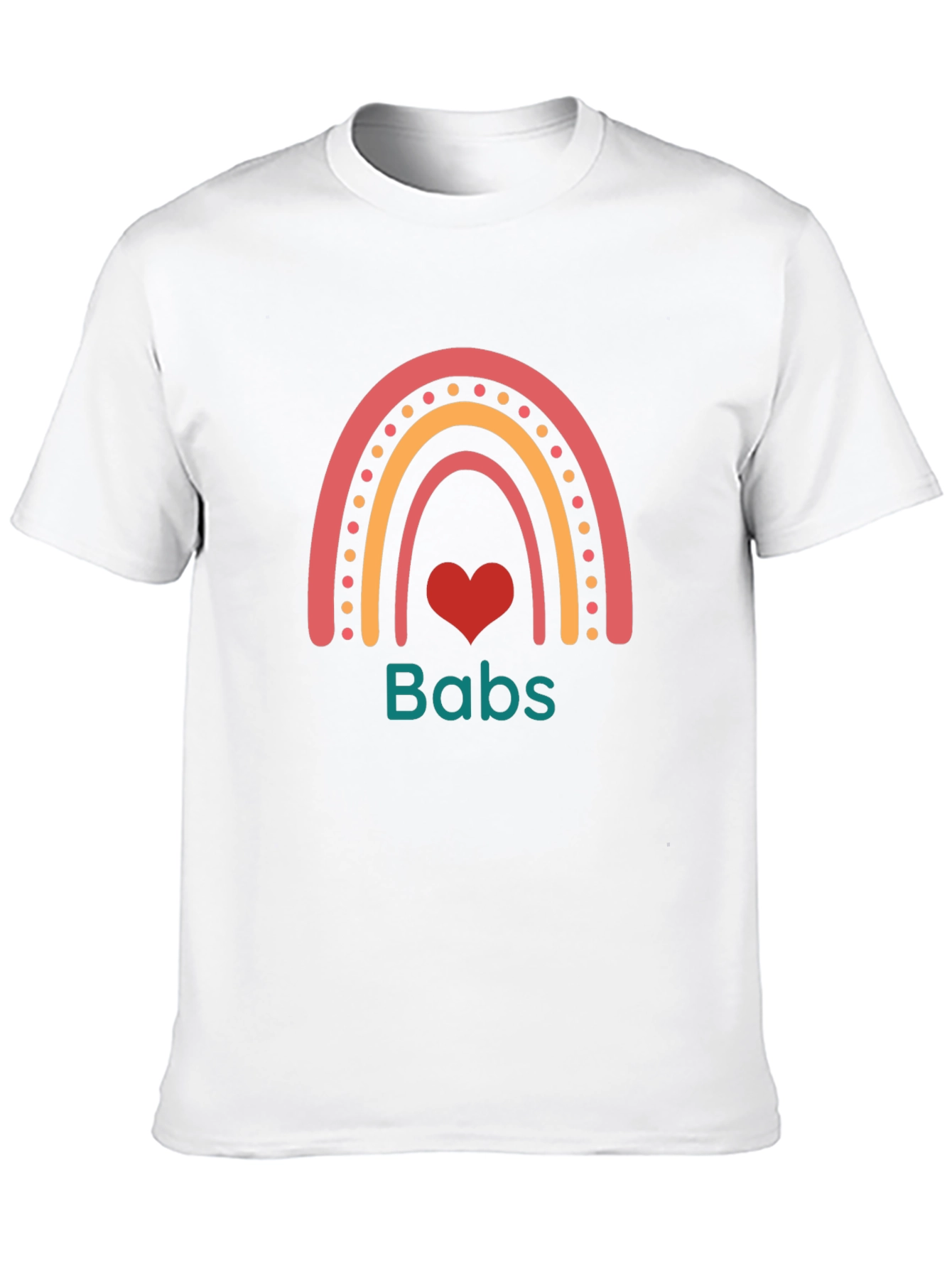 Babs Rainbow Heart Graphic Tee - Black