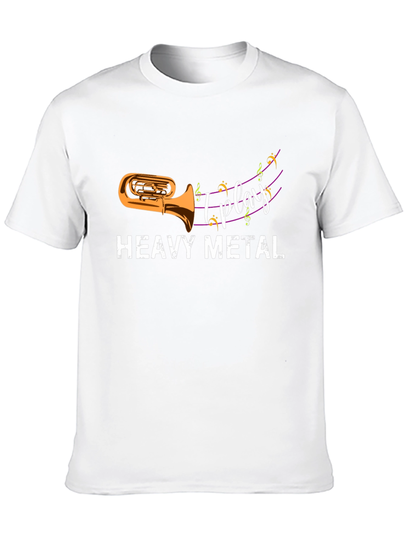 I Play Heavy Metal Tuba Black Tee