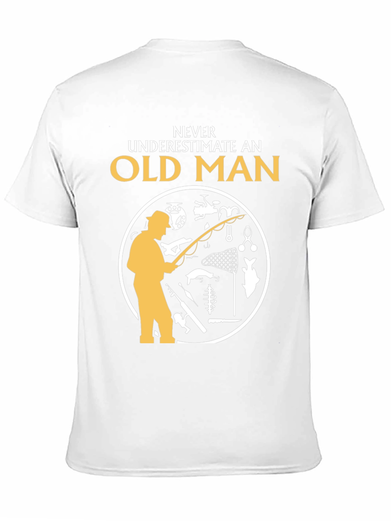 Never Underestimate Old Man Fishing T-Shirt