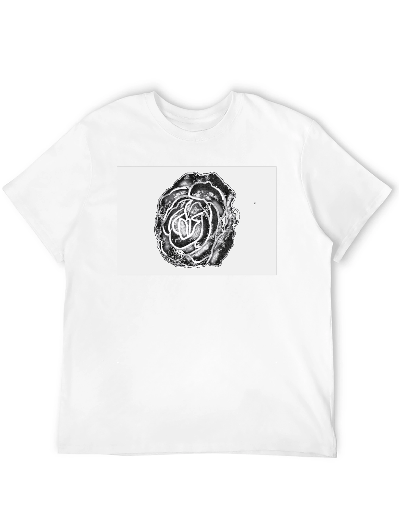 Black Rose Graphic Tee - Unique Floral Design