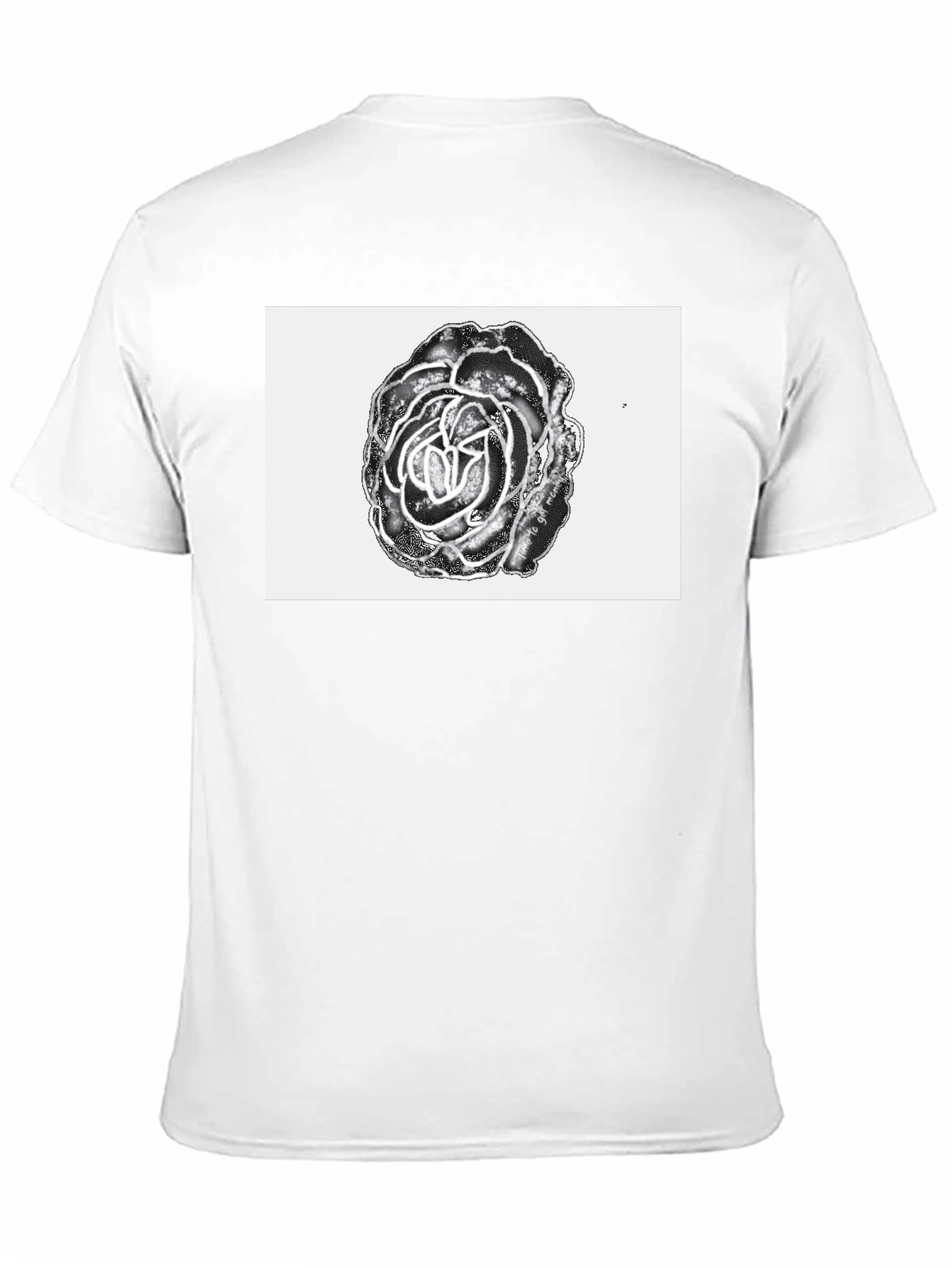 Black Rose Graphic Tee - Unique Floral Design