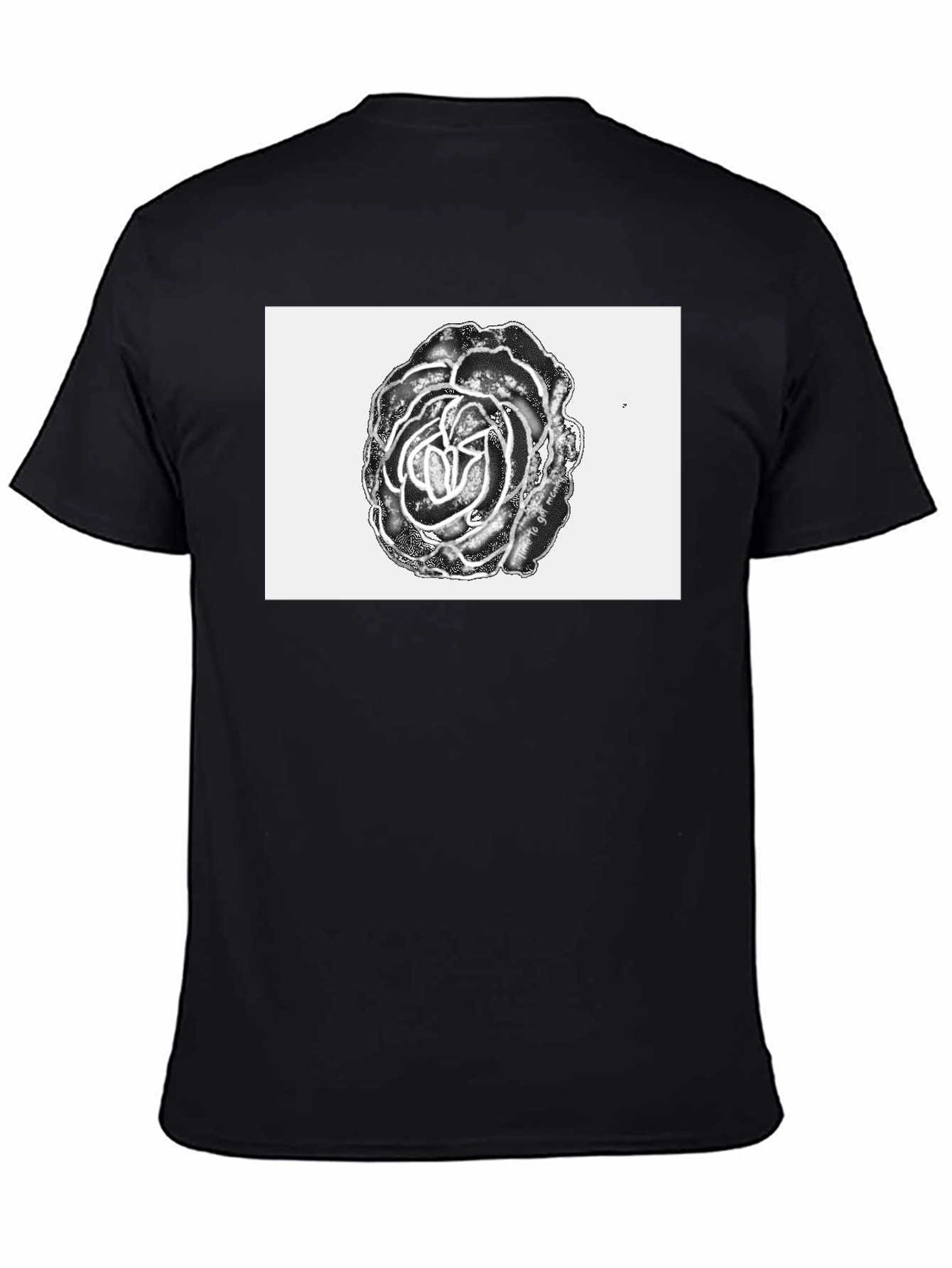 Black Rose Graphic Tee - Unique Floral Design