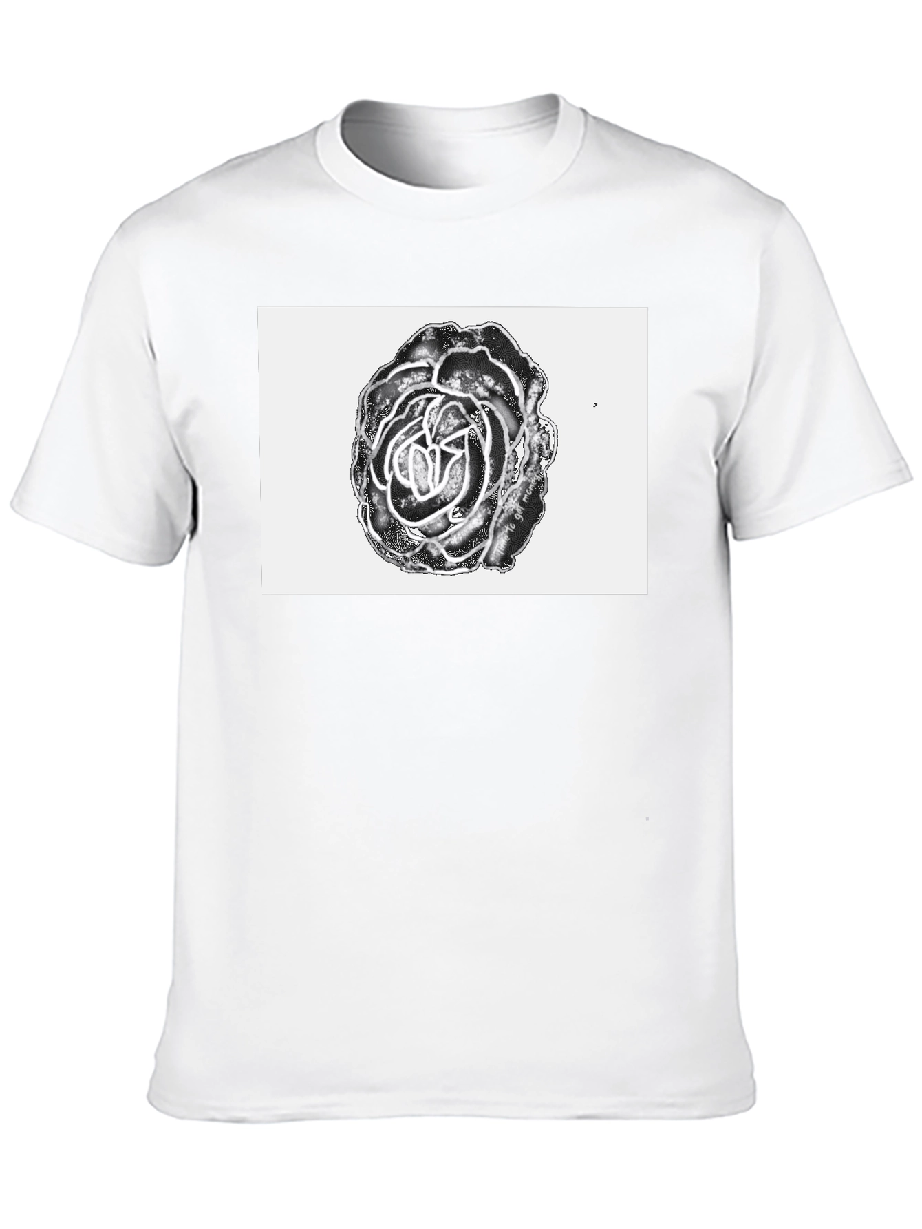 Black Rose Graphic Tee - Unique Floral Design