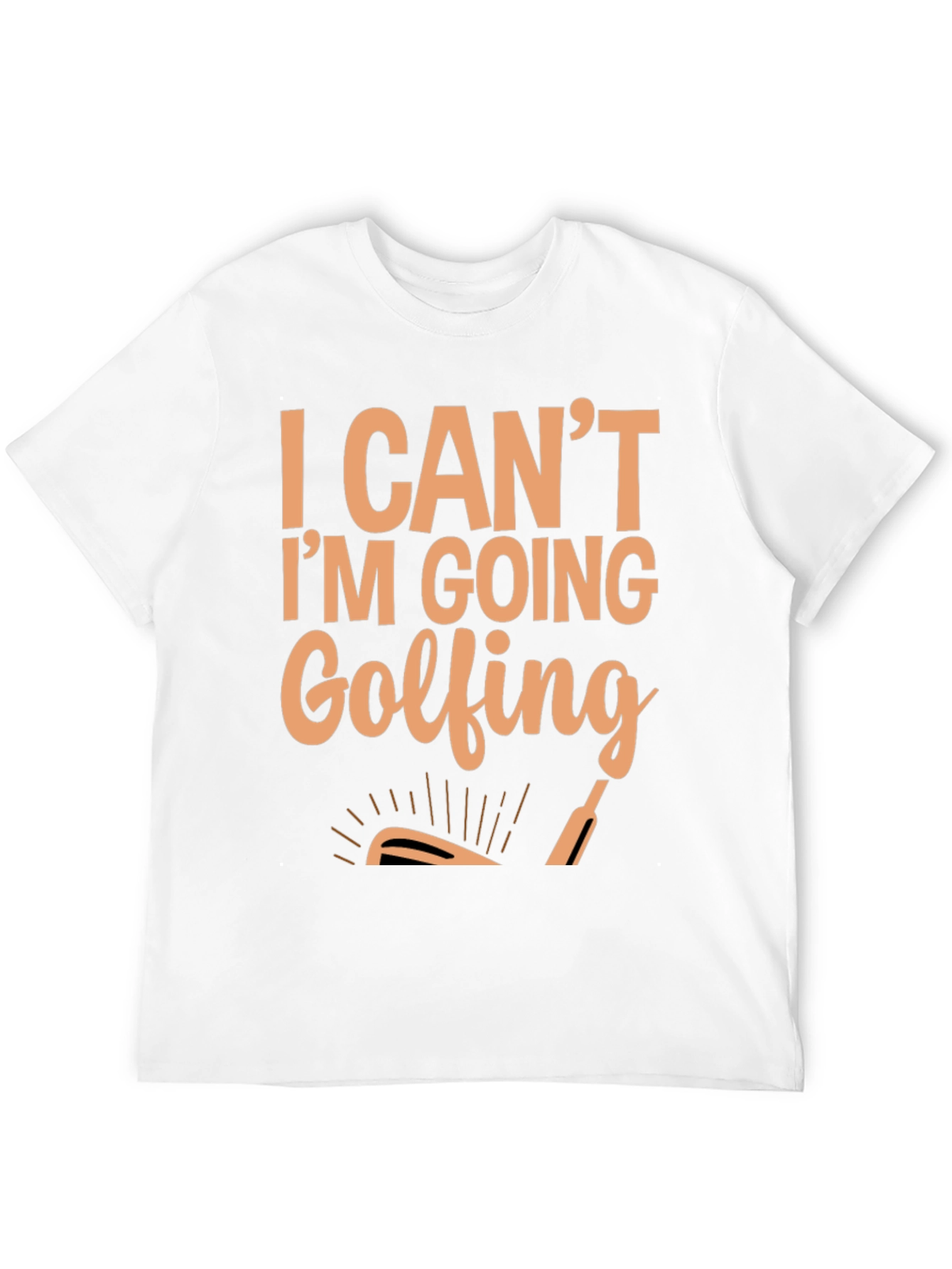 I Cant Im Going Golfing Mens Black Tee