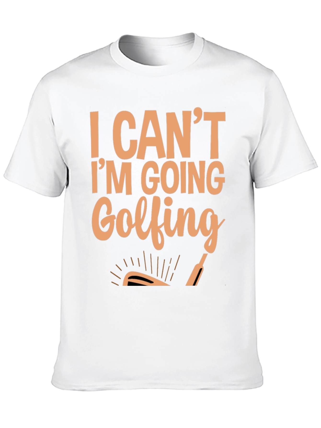 I Cant Im Going Golfing Mens Black Tee