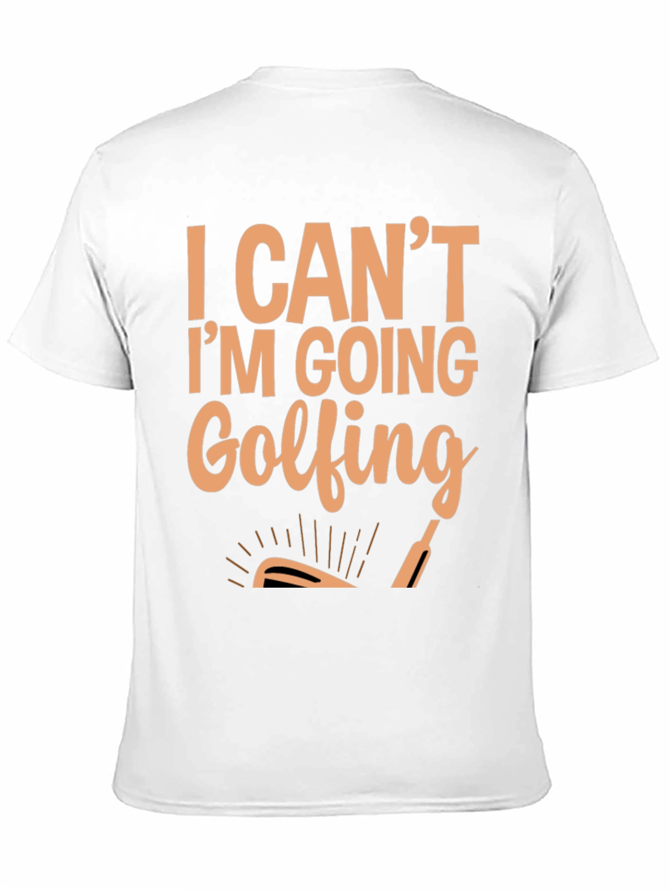 I Cant Im Going Golfing Mens Black Tee