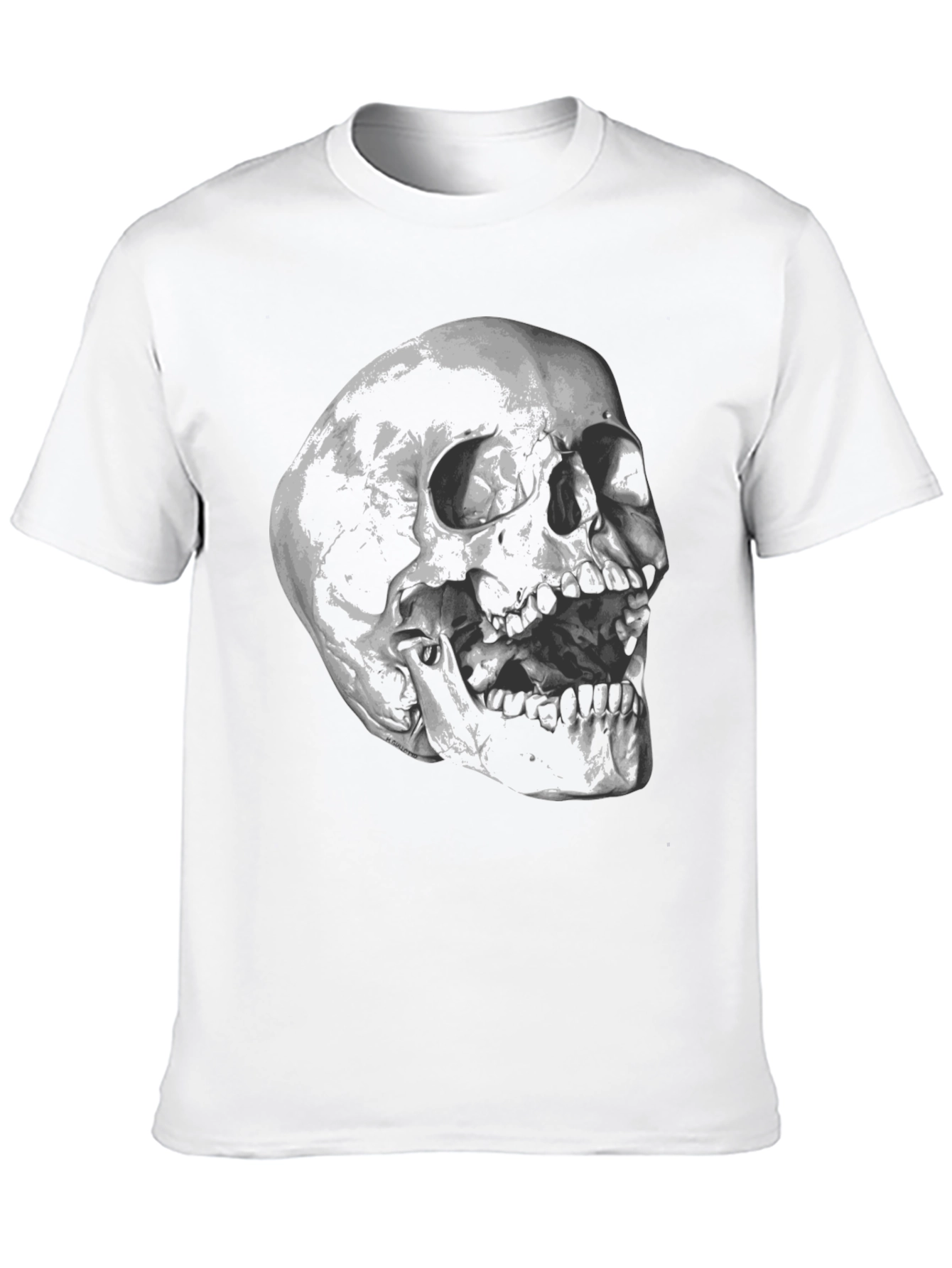 Skull Graphic Black T-Shirt - Edgy Fashion