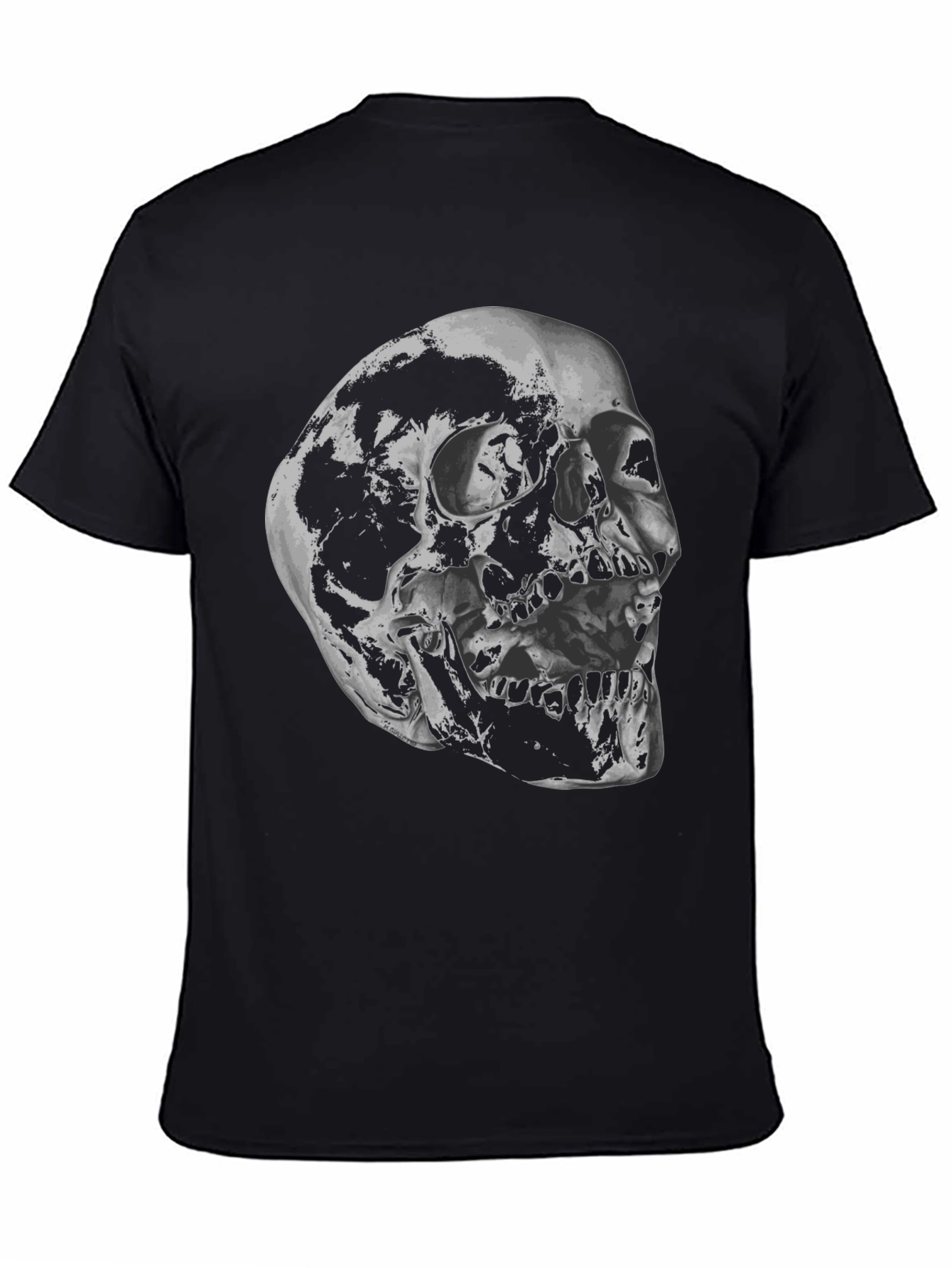 Skull Graphic Black T-Shirt - Edgy Fashion