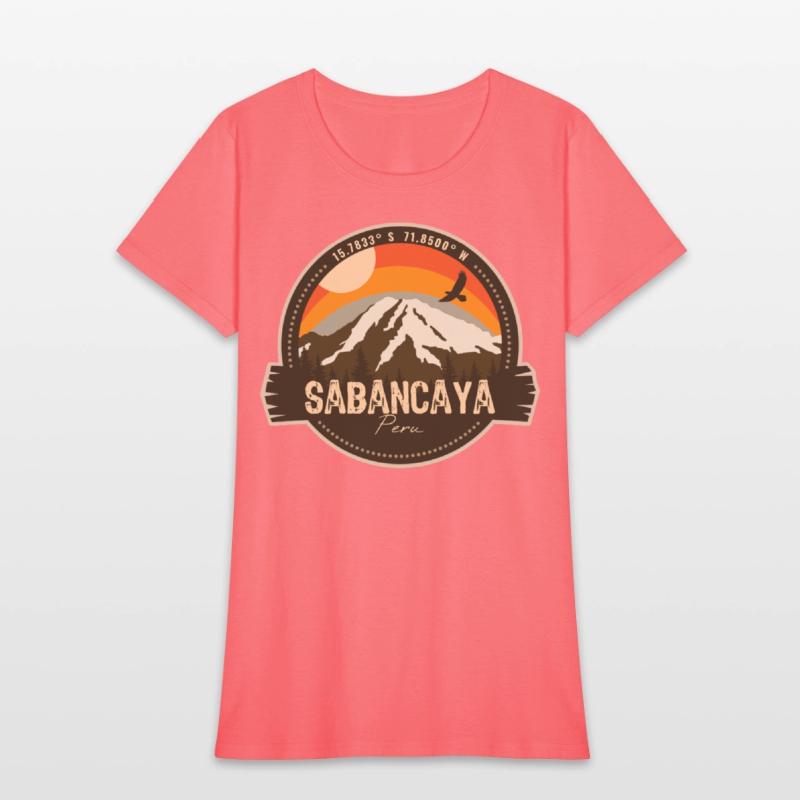 Sabancaya Peru Retro Vintage Camping Hiking Badge