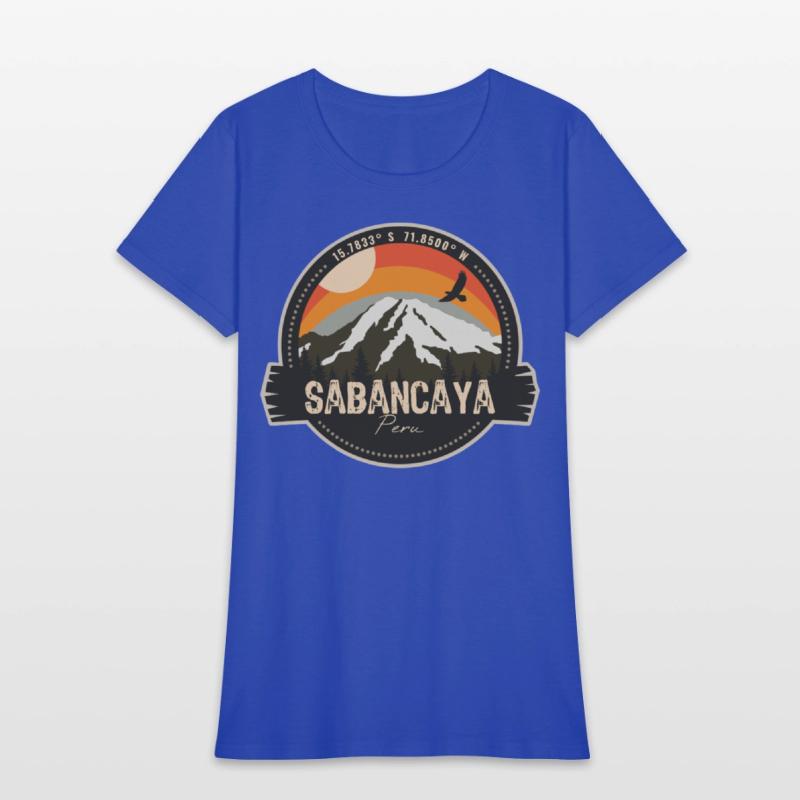 Sabancaya Peru Retro Vintage Camping Hiking Badge