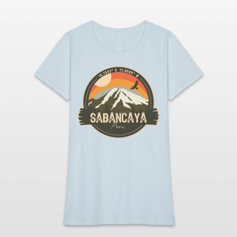 Sabancaya Peru Retro Vintage Camping Hiking Badge