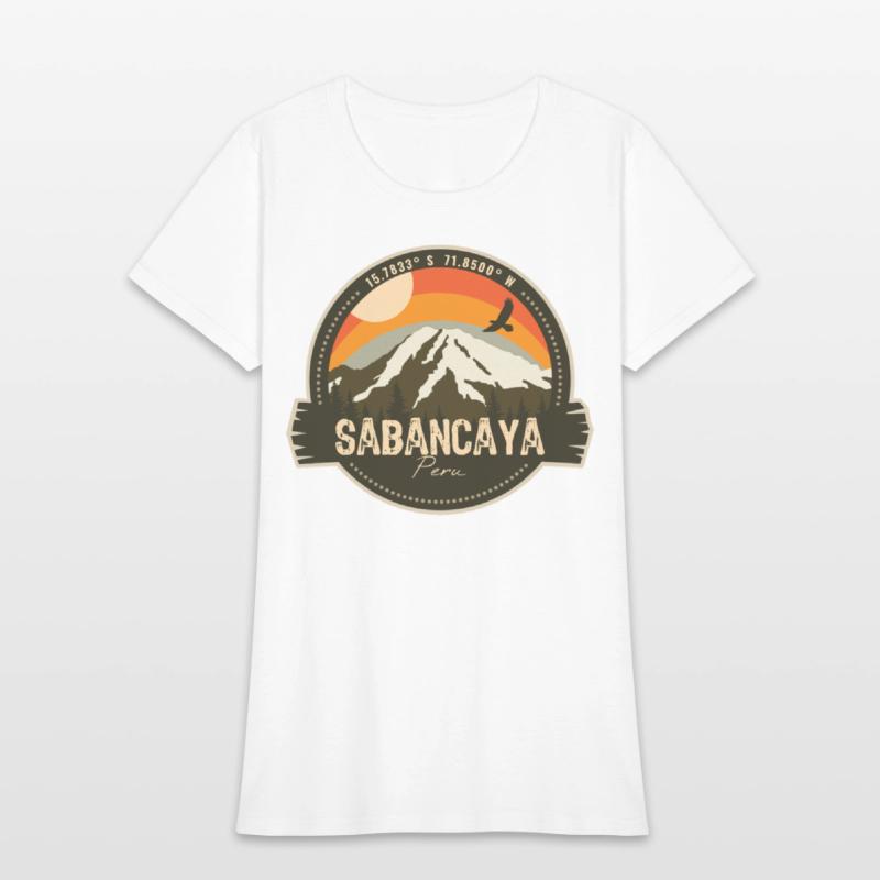 Sabancaya Peru Retro Vintage Camping Hiking Badge