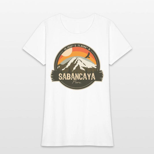 Sabancaya Peru Retro Vintage Camping Hiking Badge