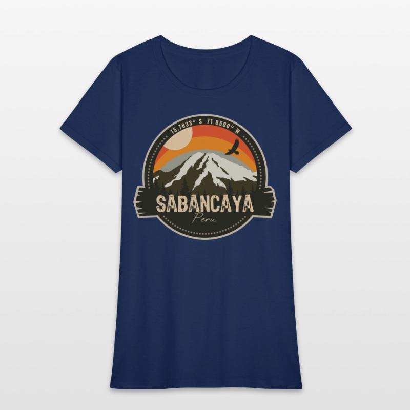 Sabancaya Peru Retro Vintage Camping Hiking Badge