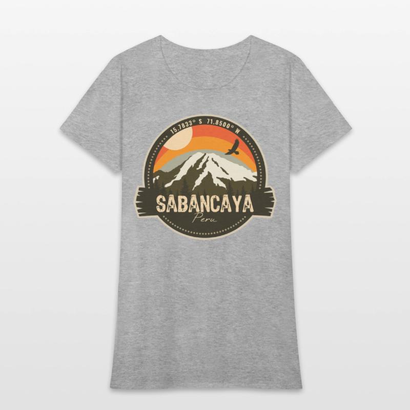 Sabancaya Peru Retro Vintage Camping Hiking Badge
