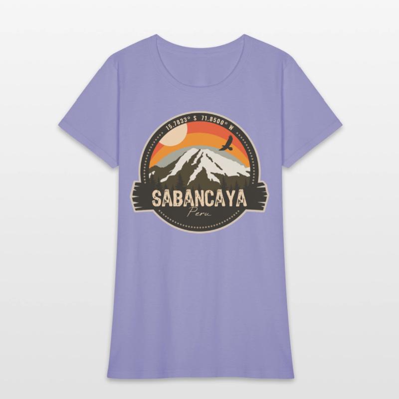 Sabancaya Peru Retro Vintage Camping Hiking Badge