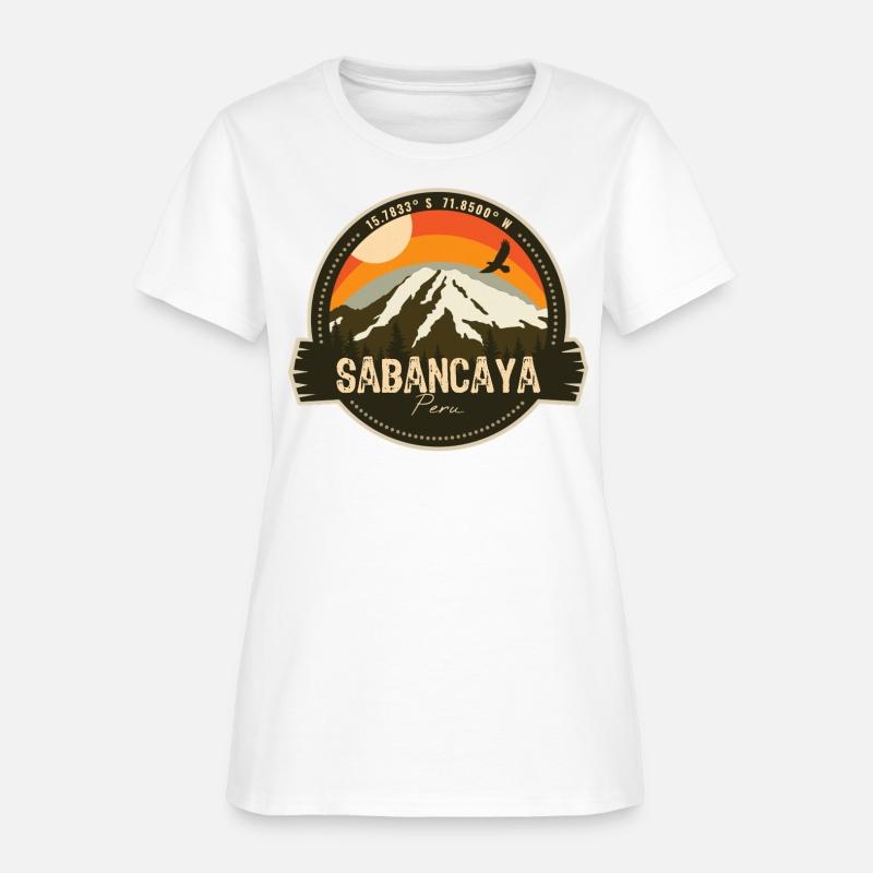 Sabancaya Peru Retro Vintage Camping Hiking Badge